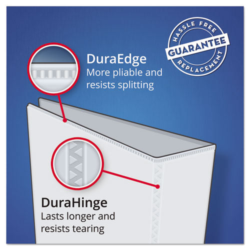 Heavy Duty Non-Stick 3 Slant Ring Binder with Durahinge - Letter Size for School, Office & Home Organization | Durable & Secure Document Storage