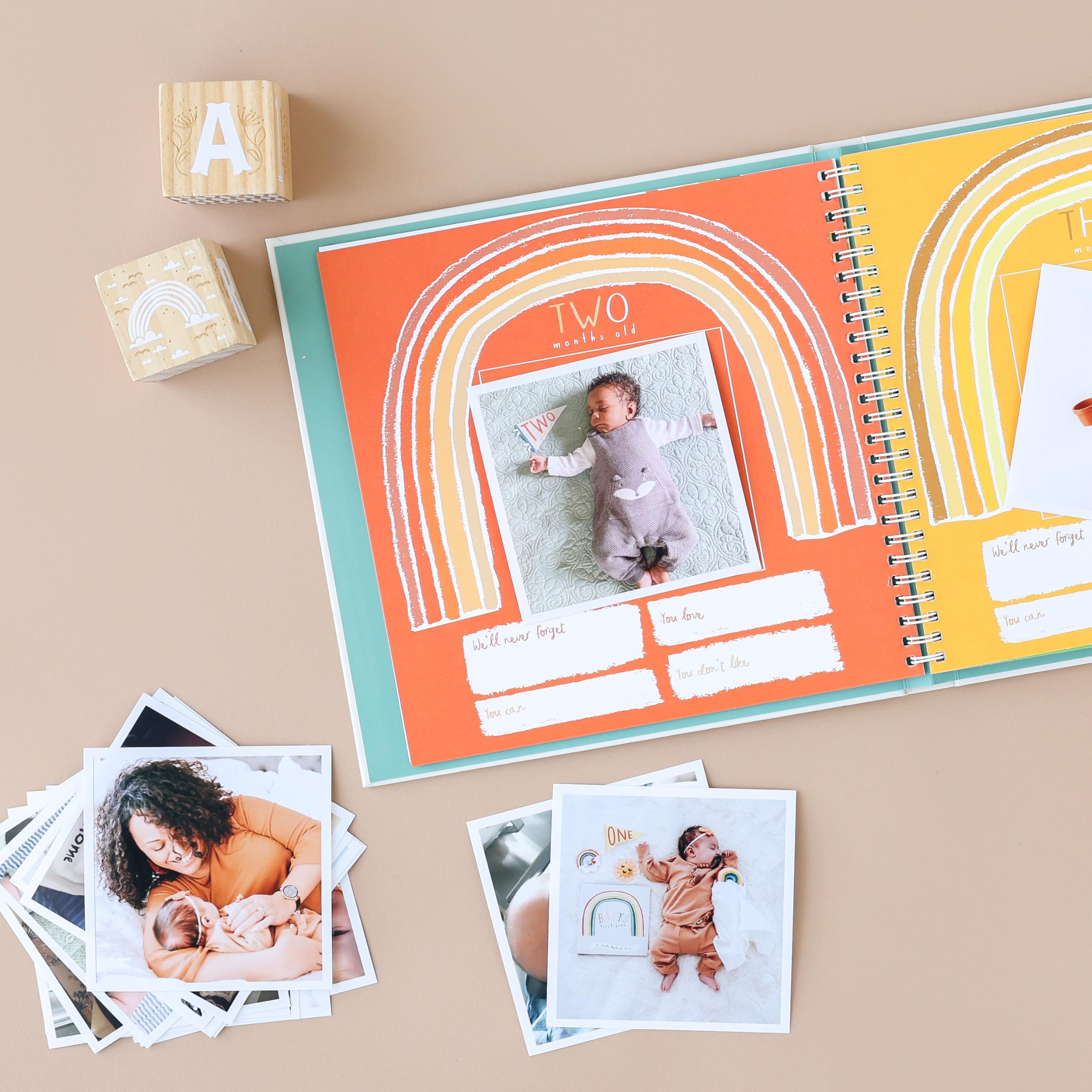 Baby's First Year Memory Book - Little Rainbow Keepsake Journal by Lucy Darling - Perfect for Newborn Milestones, Baby Shower Gifts & Parenting Memories