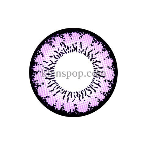 Ellen Panda PM Violet Colored Prescription Contact Lenses (2 Pack) - 6 Month Supply - Perfect for Halloween, Cosplay & Costume Parties
