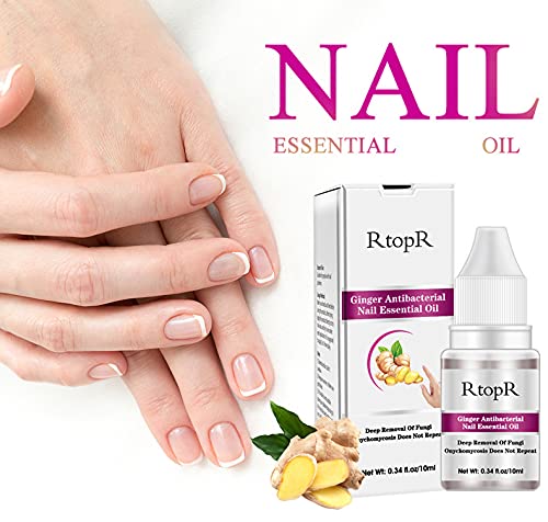 RtopR Nail Repair Liquid - Antifungal Treatment for Onychomycosis, Moisturizing Nail Care Essence with Ginger Extract - Perfect for Damaged, Brittle Nails & Fungal Infections at Home or Salon Use