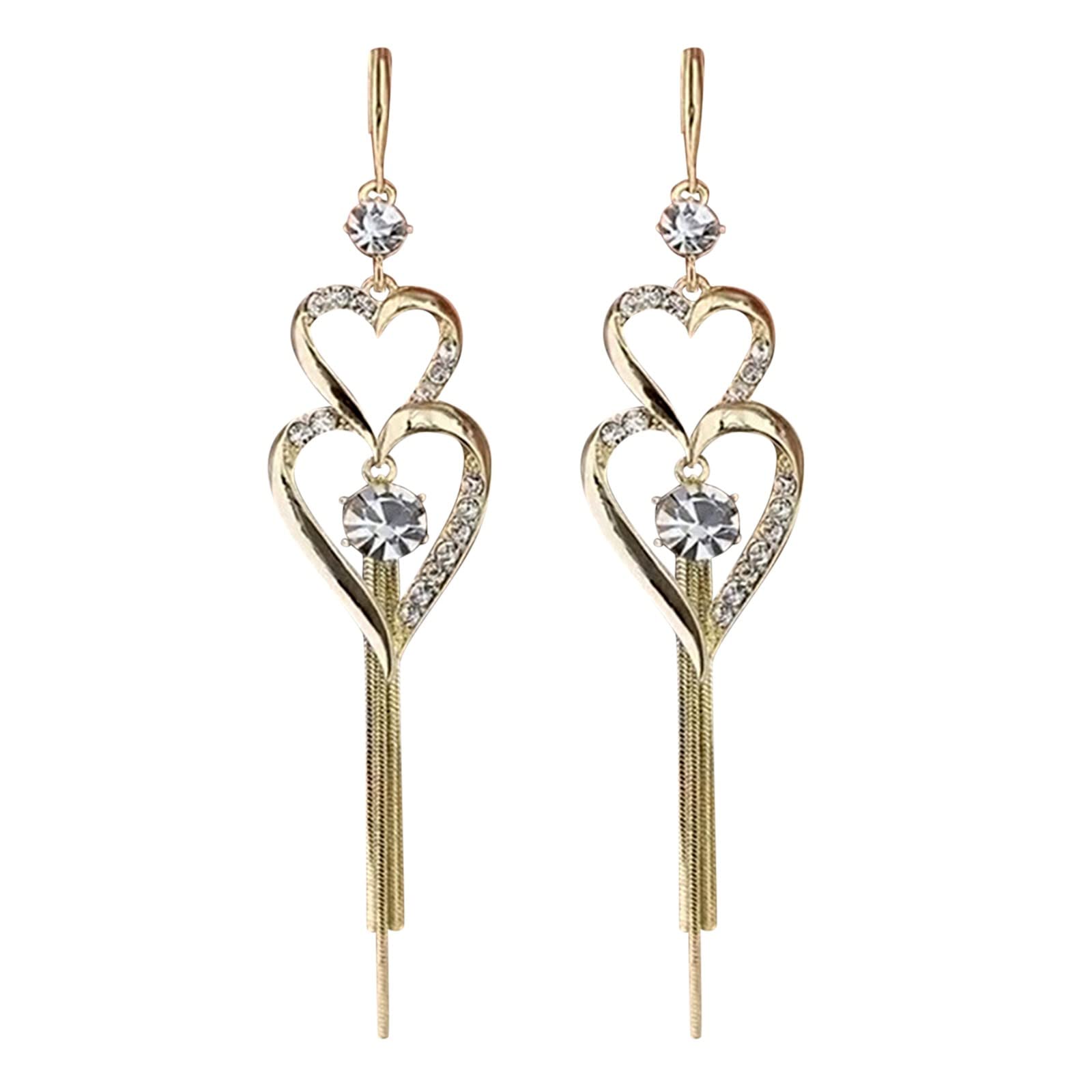 Stylish Silver Stud Earrings with Rhinestones for Women & Girls | Elegant Hoop Earrings & Ear Cuffs Set in Gold & Silver | Perfect for Parties, Weddings & Everyday Wear