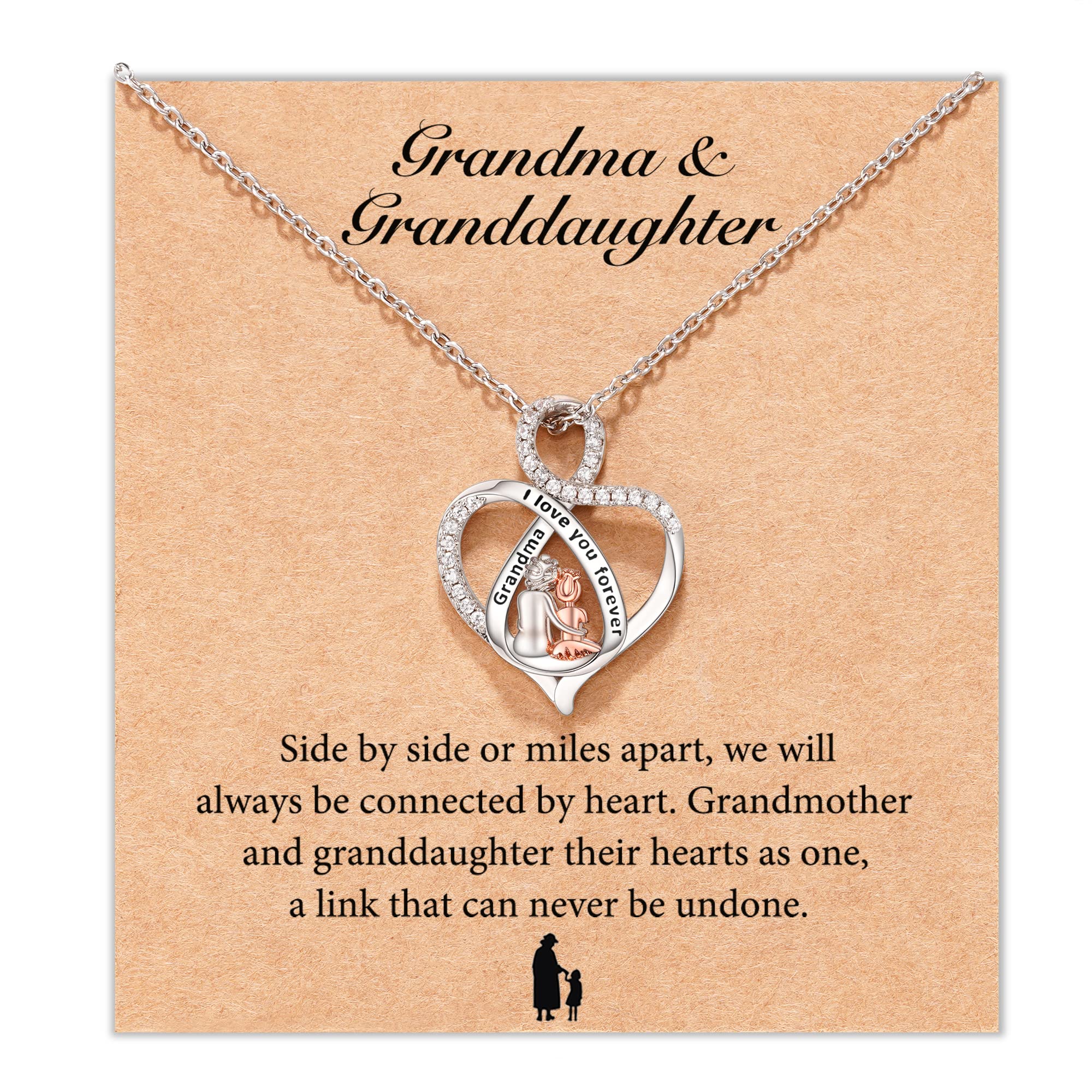 Shonyin Heart Necklace for Women - Elegant Mother & Grandma Jewelry Gift for Christmas, Thanksgiving, Birthday - Perfect for Special Occasions & Everyday Wear