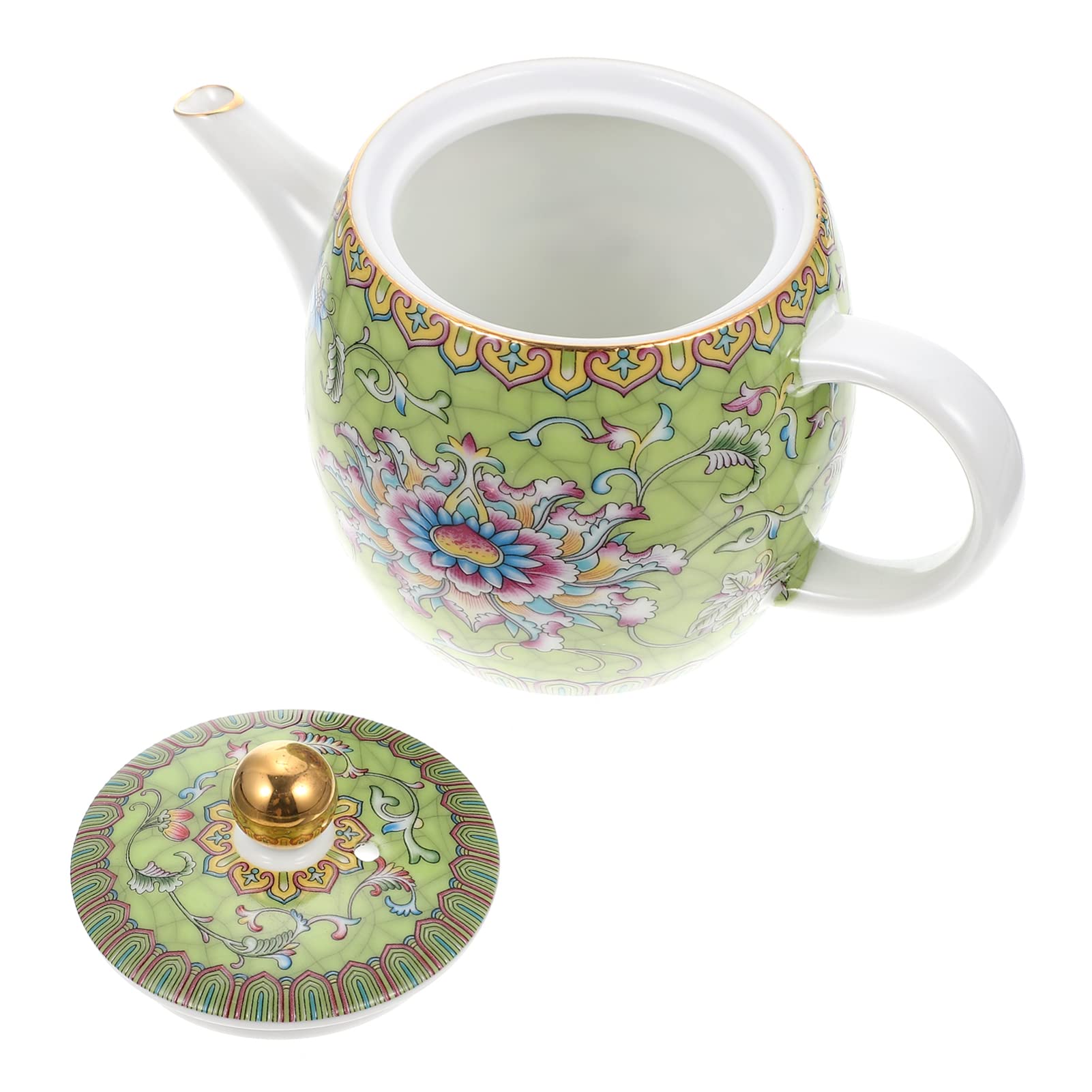 BESPORTBLE Whistling Tea Kettle - 1.8L Ceramic Stovetop Kettle with Removable Filter, Retro Design for Coffee, Tea & Milk Warming - Perfect for Home, Kitchen & Restaurant Use