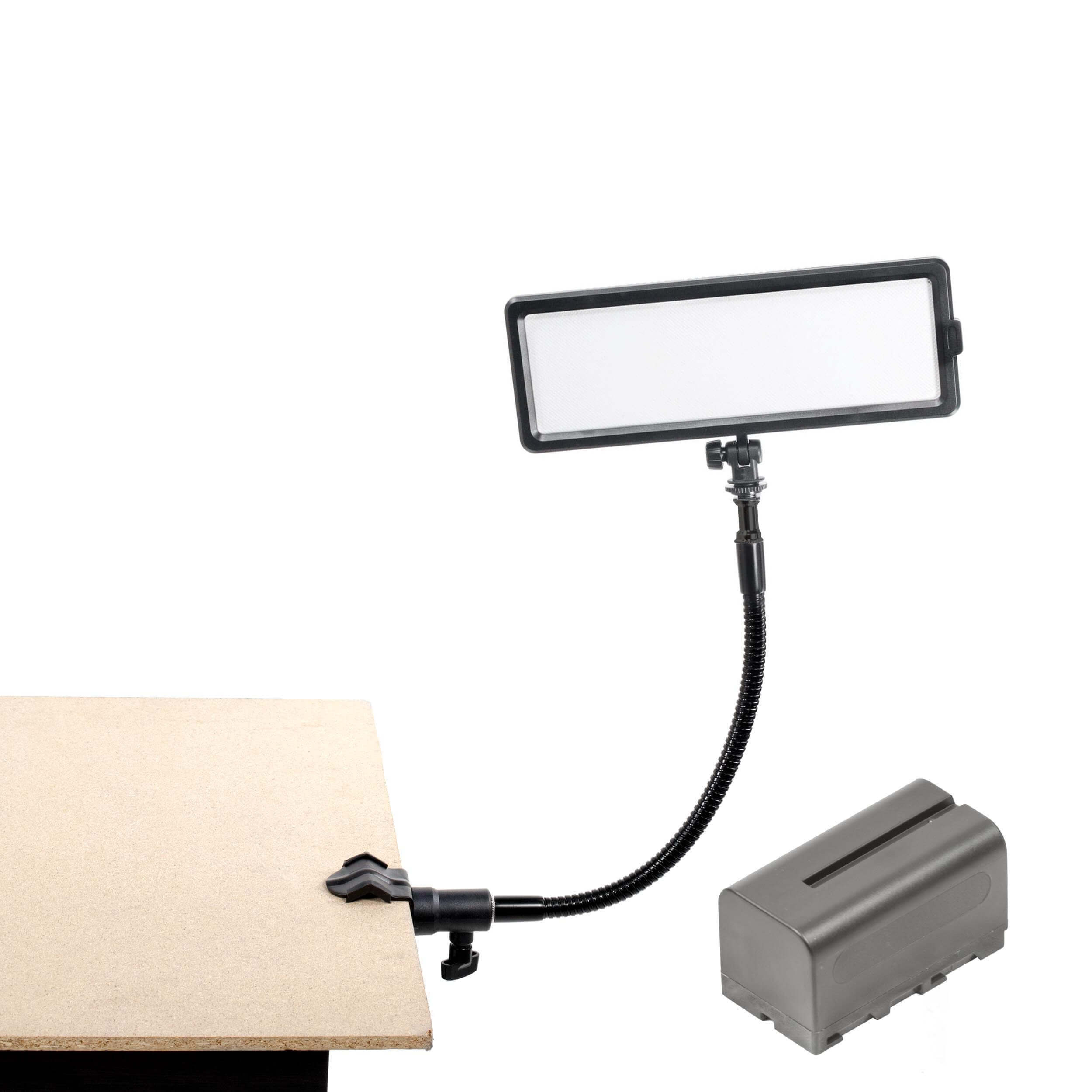 Glowpad 144SB Flexi Arm & C Clamp Complete Panel Kit - Clearance Sale | Adjustable LED Light Mounting System for Photography, Videography & Studio Lighting