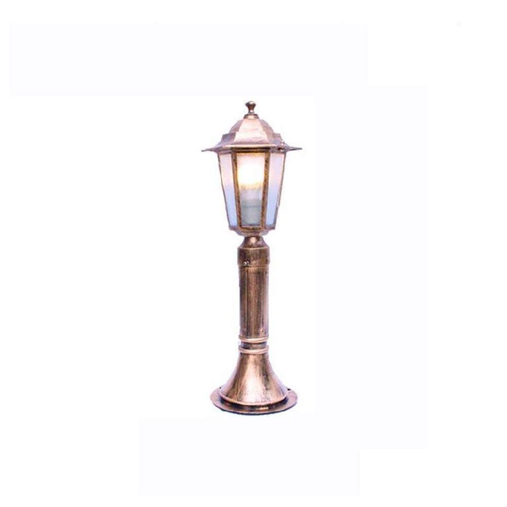 European Style Garden Lamp - Waterproof Aluminum Floor Light for Lawn, Patio & Landscape - Modern E27 Outdoor Post Lamp in Bronze (Medium Size) - Perfect for Backyard, Garden Decor & Pathway Lighting