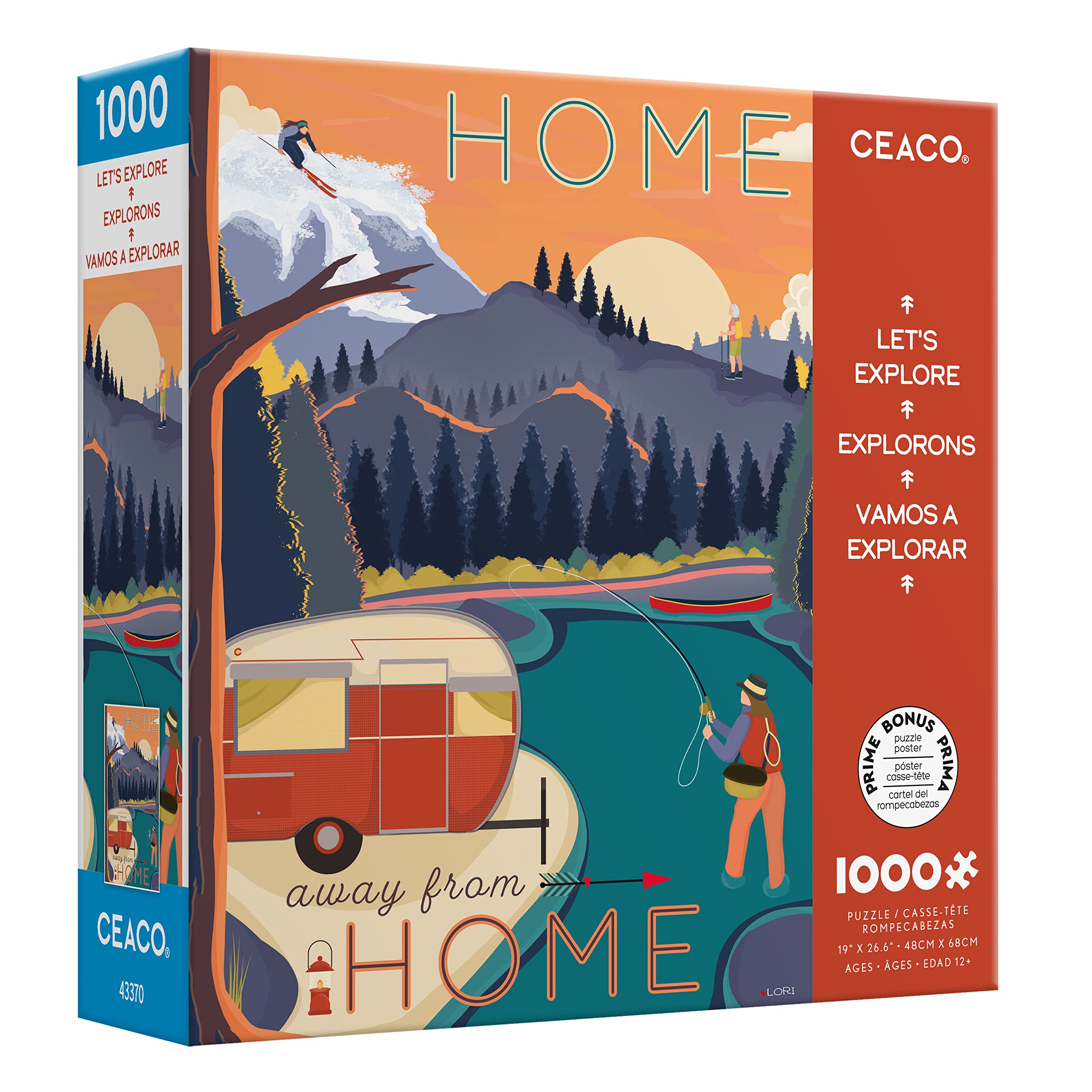 Ceaco Let's Explore Home Away from Home 1000 Piece Jigsaw Puzzle - Perfect for Family Game Night & Relaxation