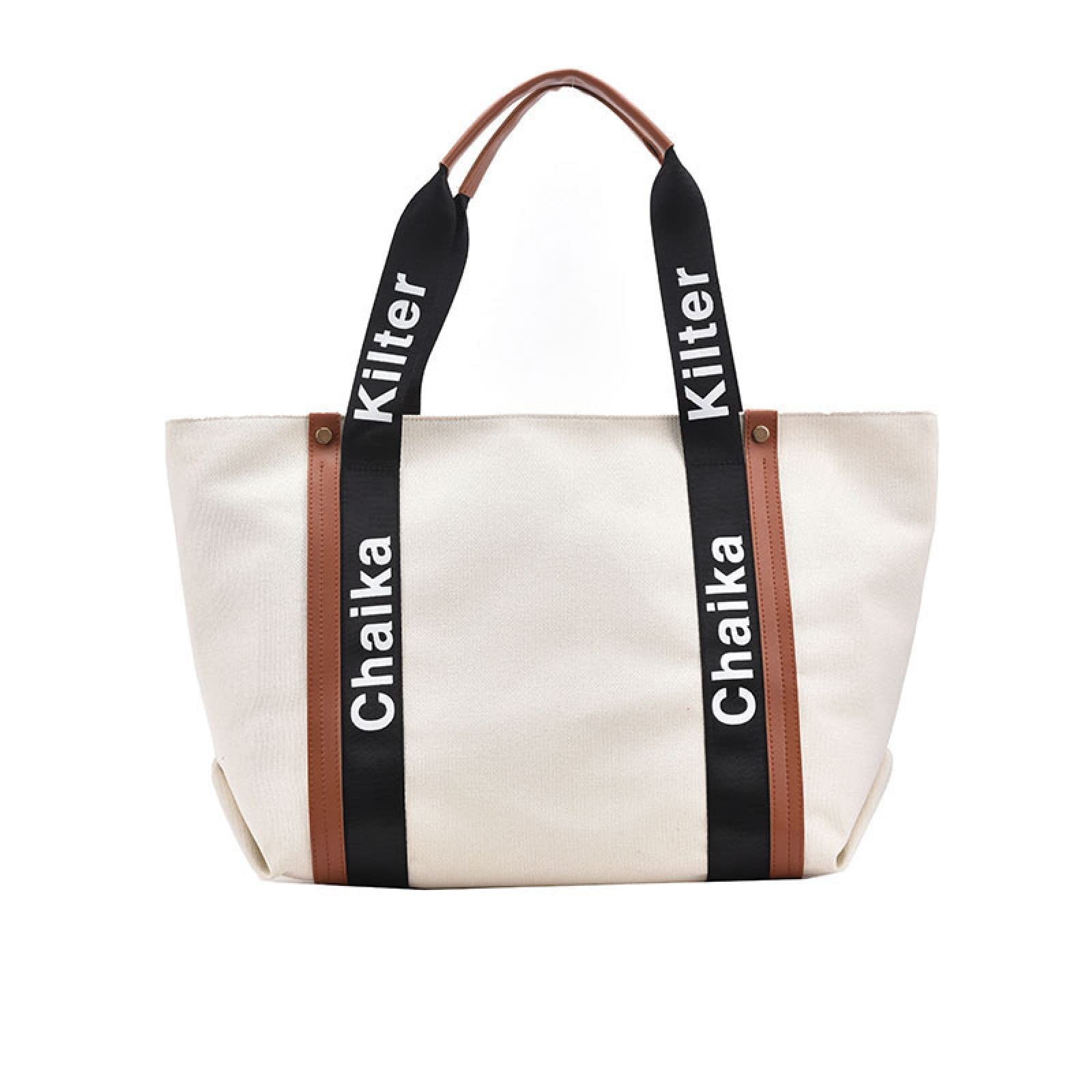 Stylish Canvas Tote Bag for Women - Large Capacity Casual Shoulder Bag - Perfect for Work, School, Travel & Shopping