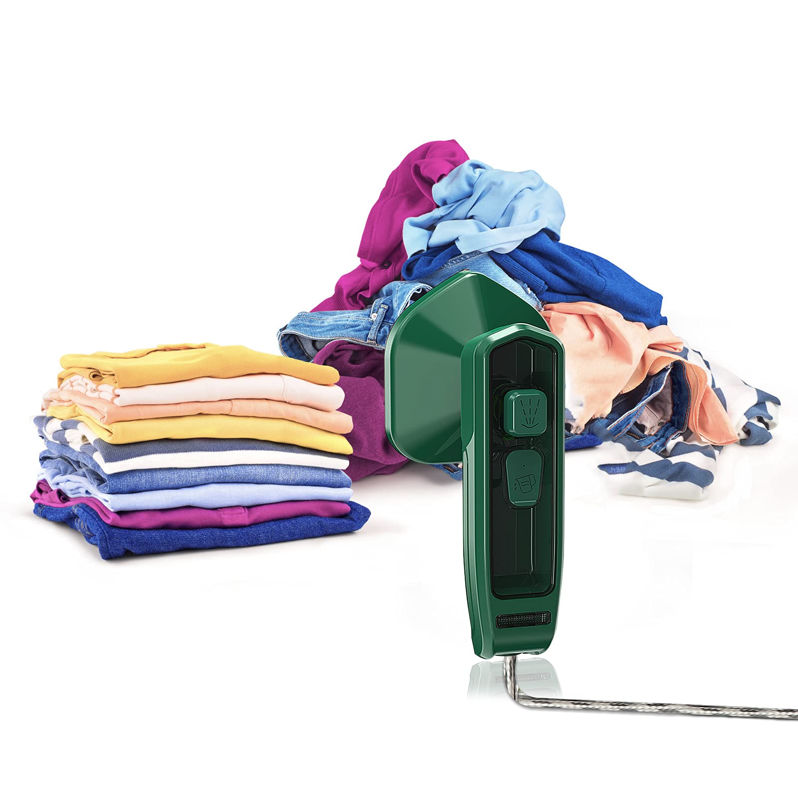 Portable Mini Handheld Garment Steamer - Lightweight Travel Iron for Clothes, Dresses & Suits | Quick Wrinkle Remover for Home, Office & Travel | Compact & Easy to Use Steam Ironing Machine