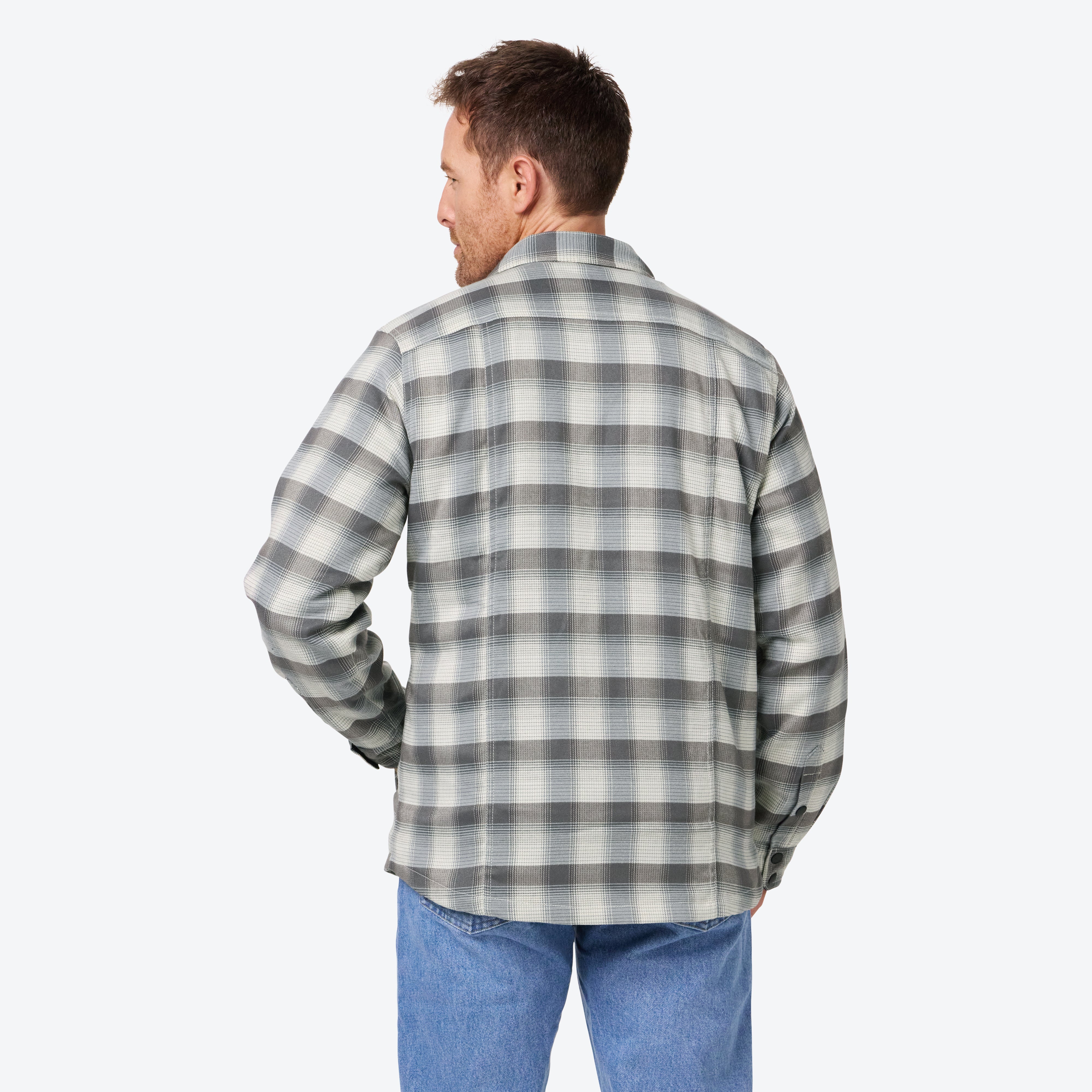 Heated Flannel Jacket for Men - Winter Warm Fleece Lined Shirt Jacket - Outdoor Camping, Hiking & Casual Wear