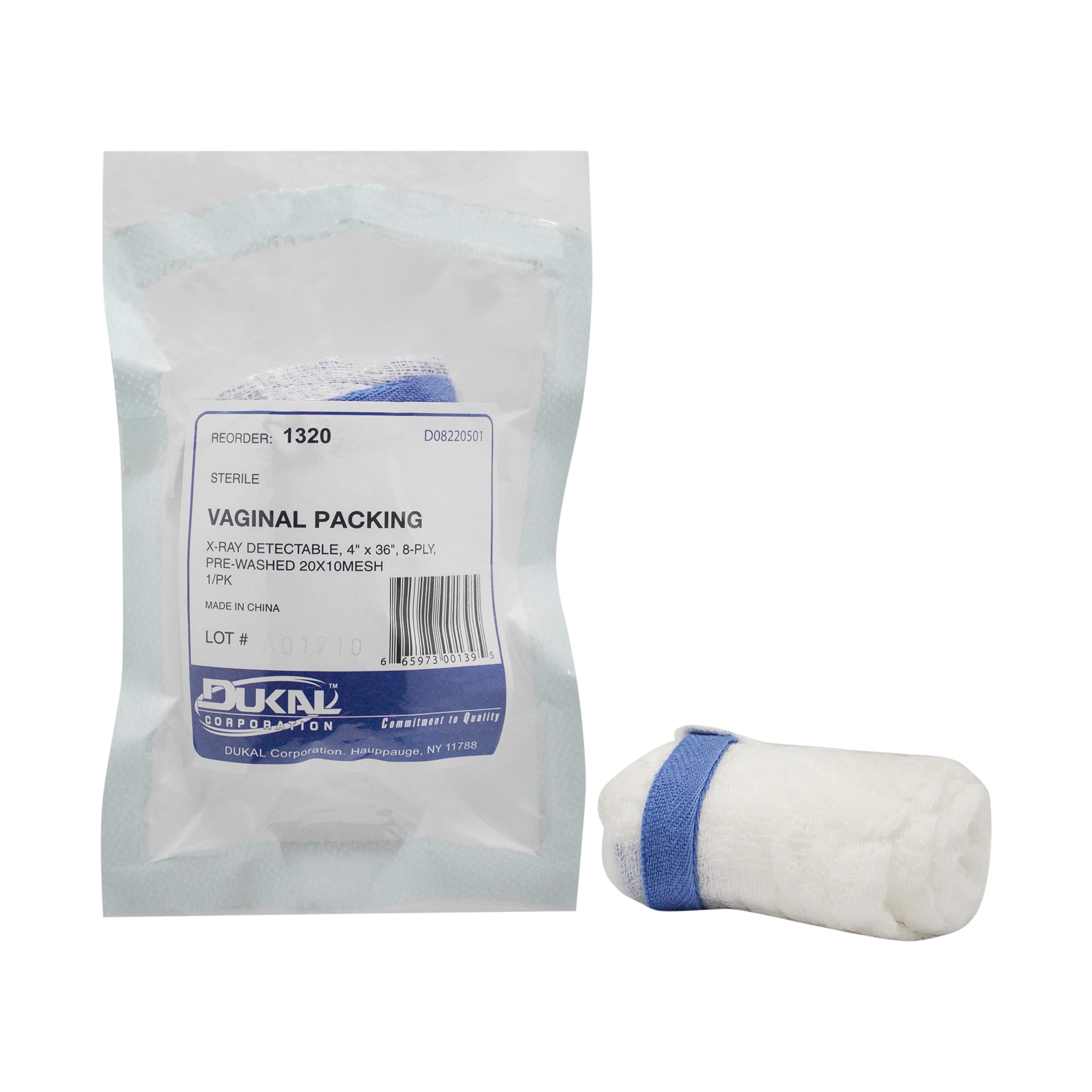 Dukal 1320 Sterile Vaginal Packing Gauze, 4