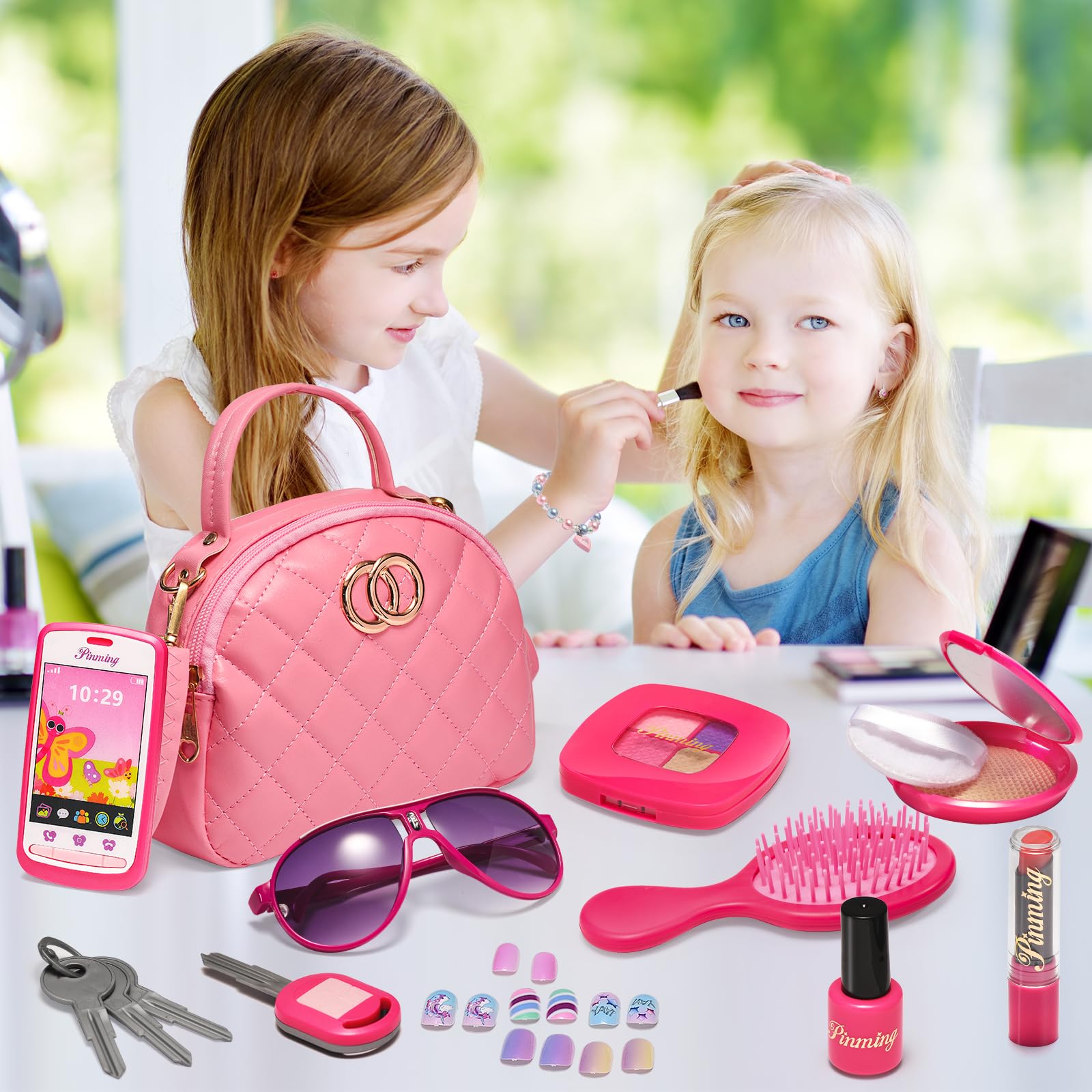 Adorable Little Girls Purse Set - Cute Toddler Handbag with Accessories for 3-6 Year Olds | Pretend Play Toy for Dress Up & Princess Role Play | Perfect Birthday Gift & Valentines Present for Kids | Ideal for Tea Parties, Playdates & Dress-Up Games