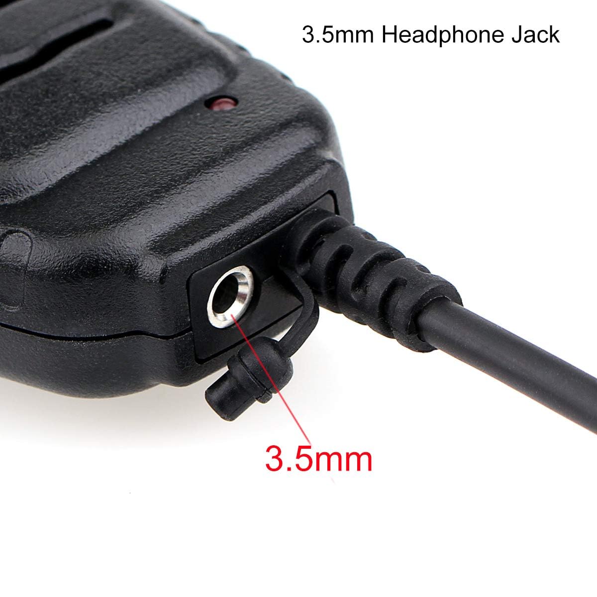 Retevis RS111 2-Pin Speaker Microphone for Walkie Talkies - Compatible with Retevis RT24, RT27, RT22, RT3S, RT5, RT5R, RT28, Baofeng UV-5R, BF-888S, Kenwood, Wouxun, TYT Radios (1 Pack) - Ideal for Outdoor Adventures, Construction Sites & Emergency Communication