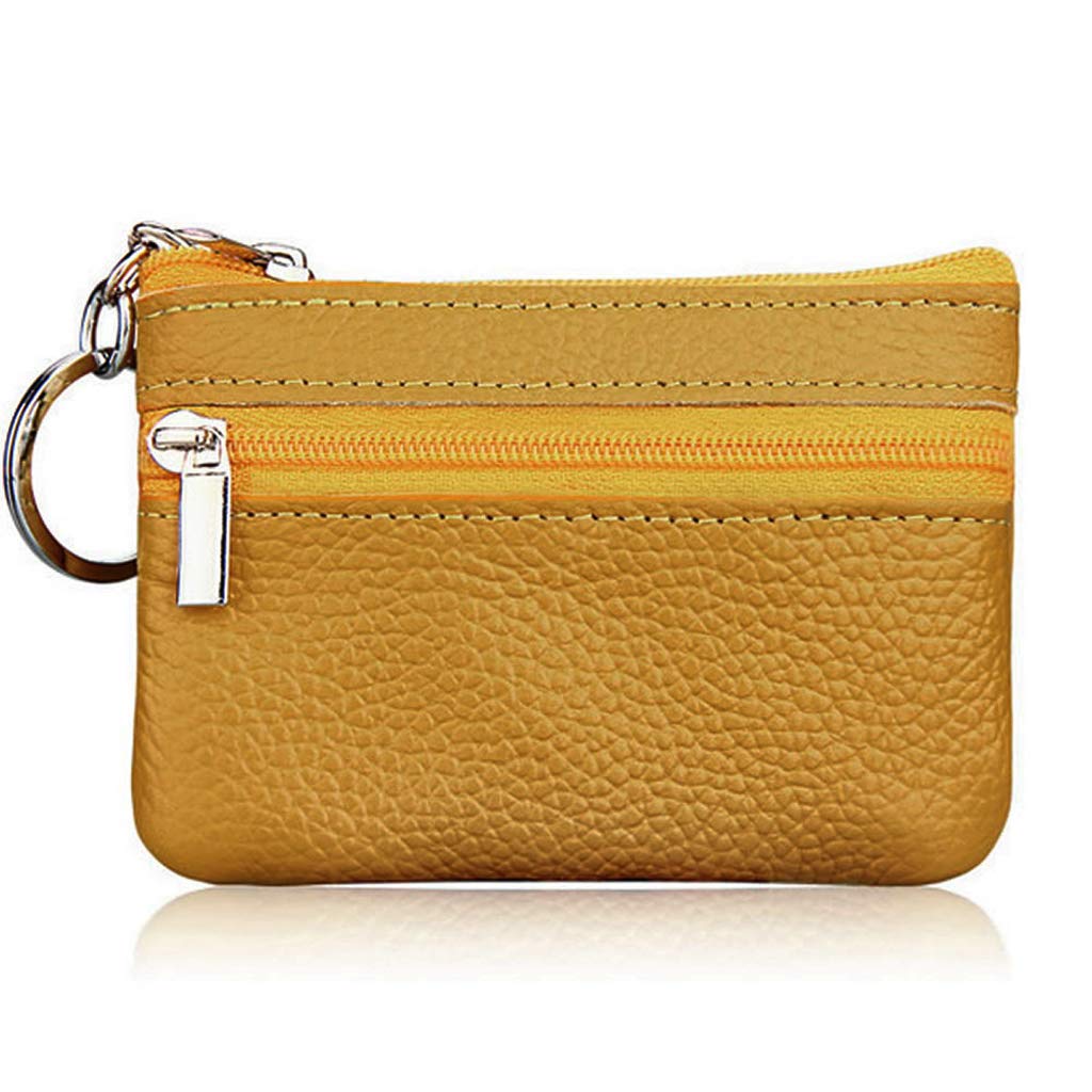 Genuine Leather Wallet for Men & Women - Soft Zip Pouch with Card Slots & Key Holder - Perfect for Travel, Work & Everyday Use