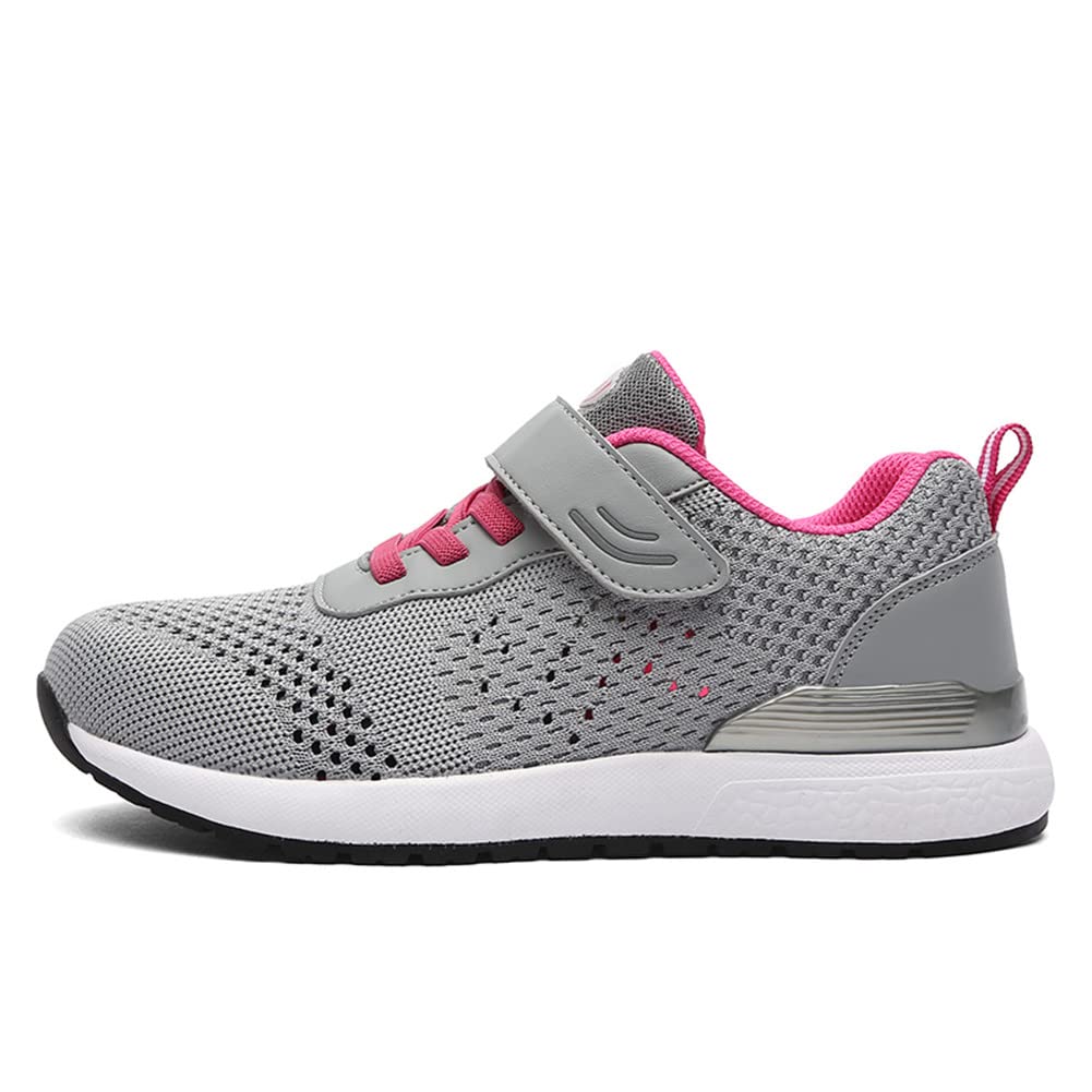 **Leader Show Women's Comfortable Non-Slip Walking Shoes – Lightweight Hook & Loop Sneakers for Elderly & Casual Wear – Perfect for Daily Walks, Travel & Outdoor Activities**