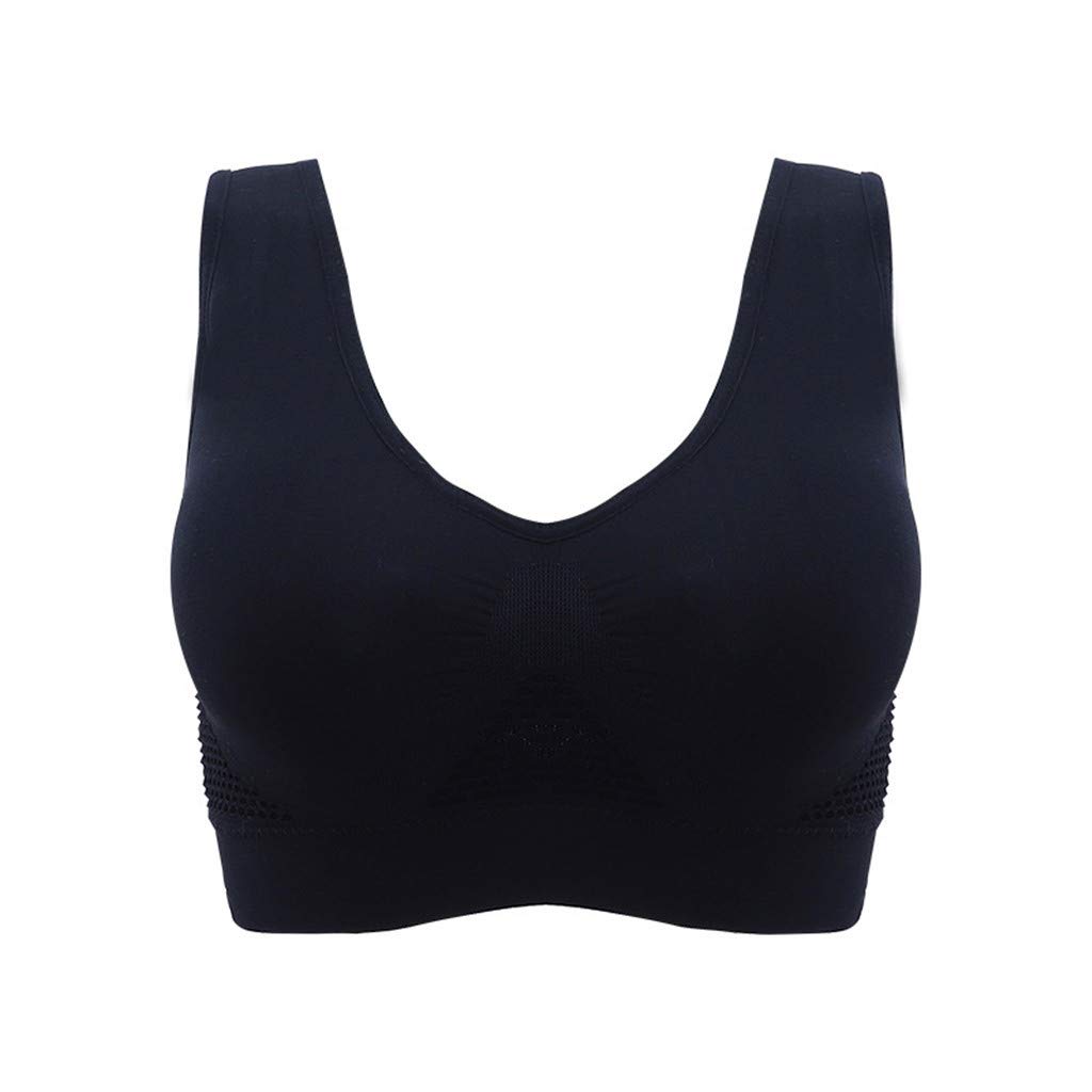 XUETON Women's Comfortable Seamless Sports Bra - Breathable Workout Yoga Top for Running, Gym & Sleep - Plus Size Activewear for High-Intensity Exercise