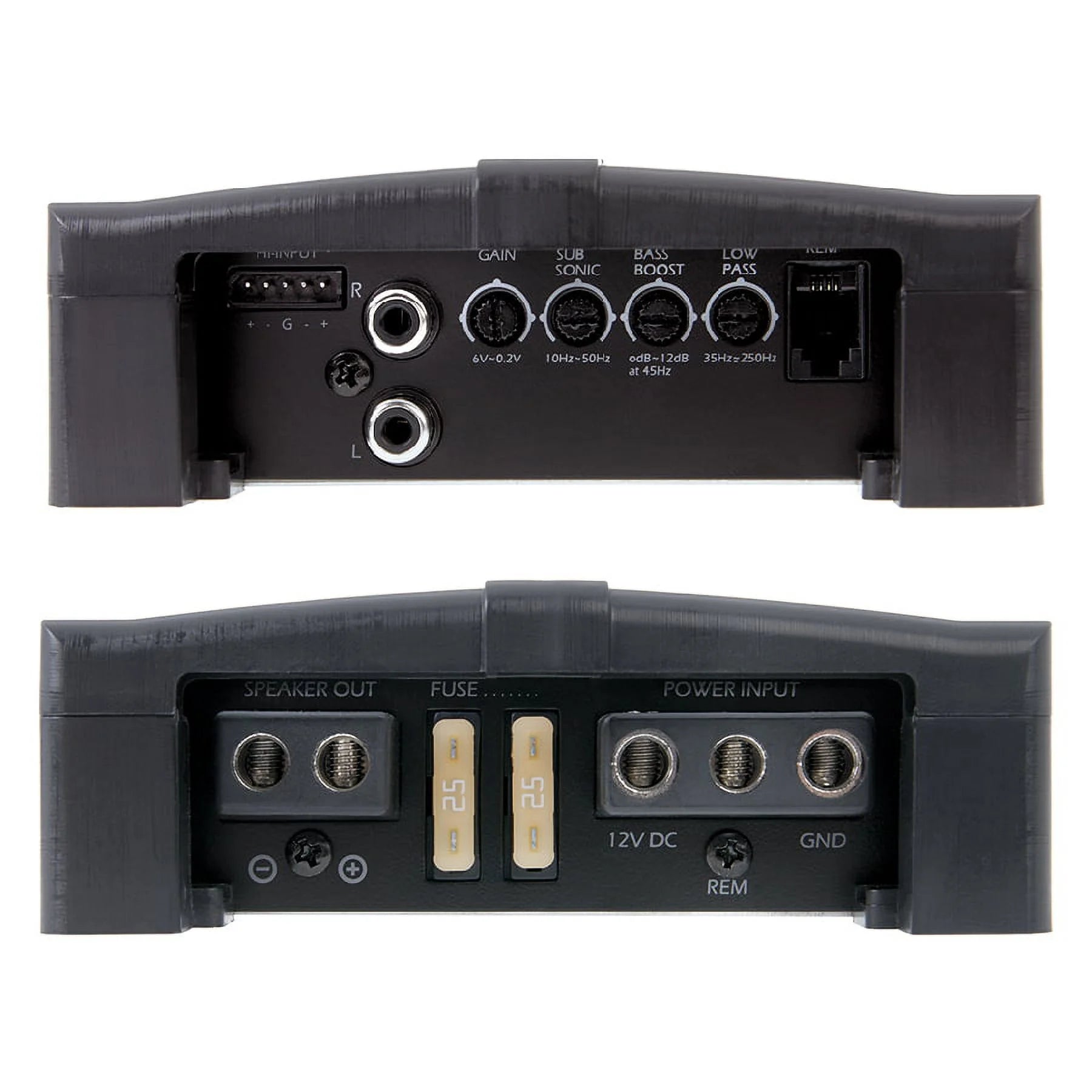 RZR1 2500D 1-Channel Car Amplifier - 2500W Max Power, 2 Ohm Stable, High-Performance Subwoofer Amp for Deep Bass - Perfect for Car Audio Systems & Bass Enthusiasts