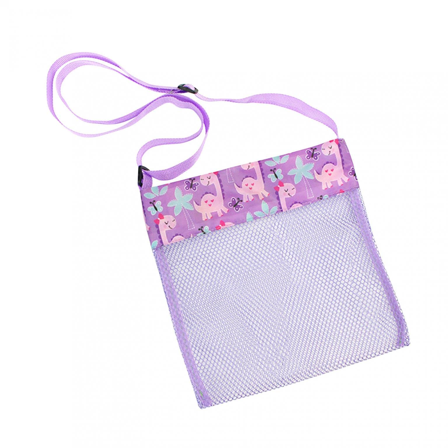 **EUKK Mesh Beach Tote Bag - Large Colorful Sandproof Shell-Themed Tote for Kids, Perfect for Beach, Pool, Picnic & Toy Storage (Purple) - Ideal for Family Outings, Vacations & Summer Fun**