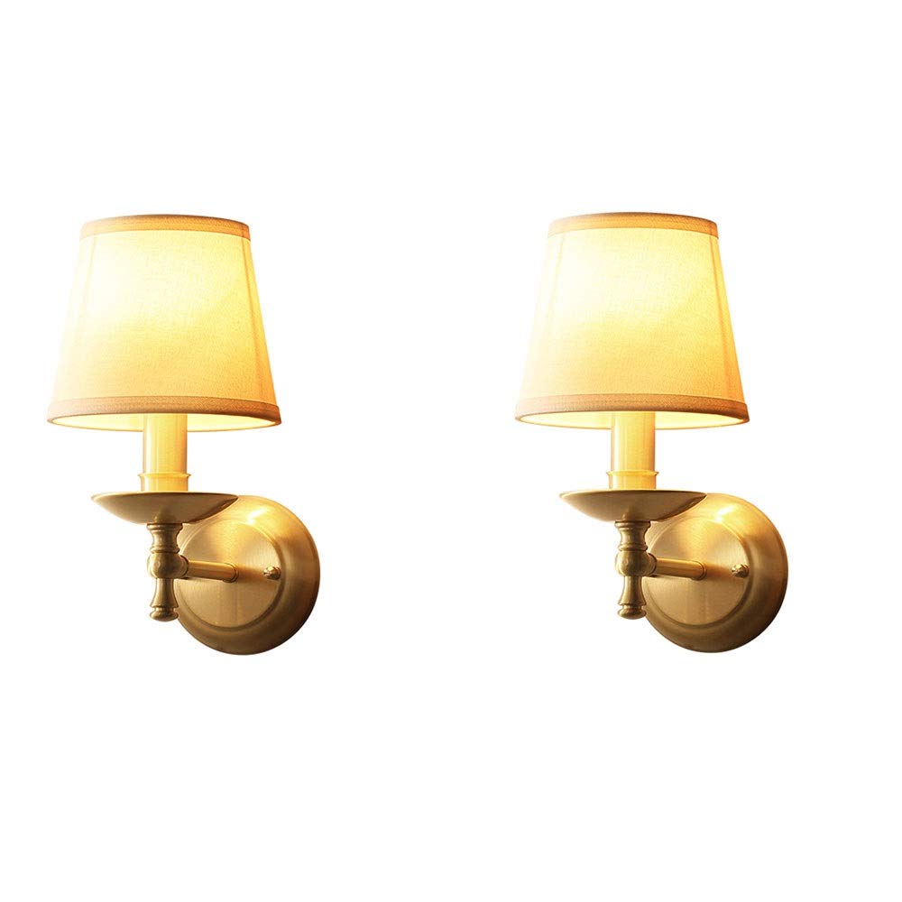 Modern Minimalist Wall Mounted Light - Mushroom Head Indoor Wall Lamp for Living Room, Bedroom, Staircase & Aisle - Creative Fabric Lampshade with Copper Metal Base - Perfect for Ambient Lighting, Reading Nook & Decoration