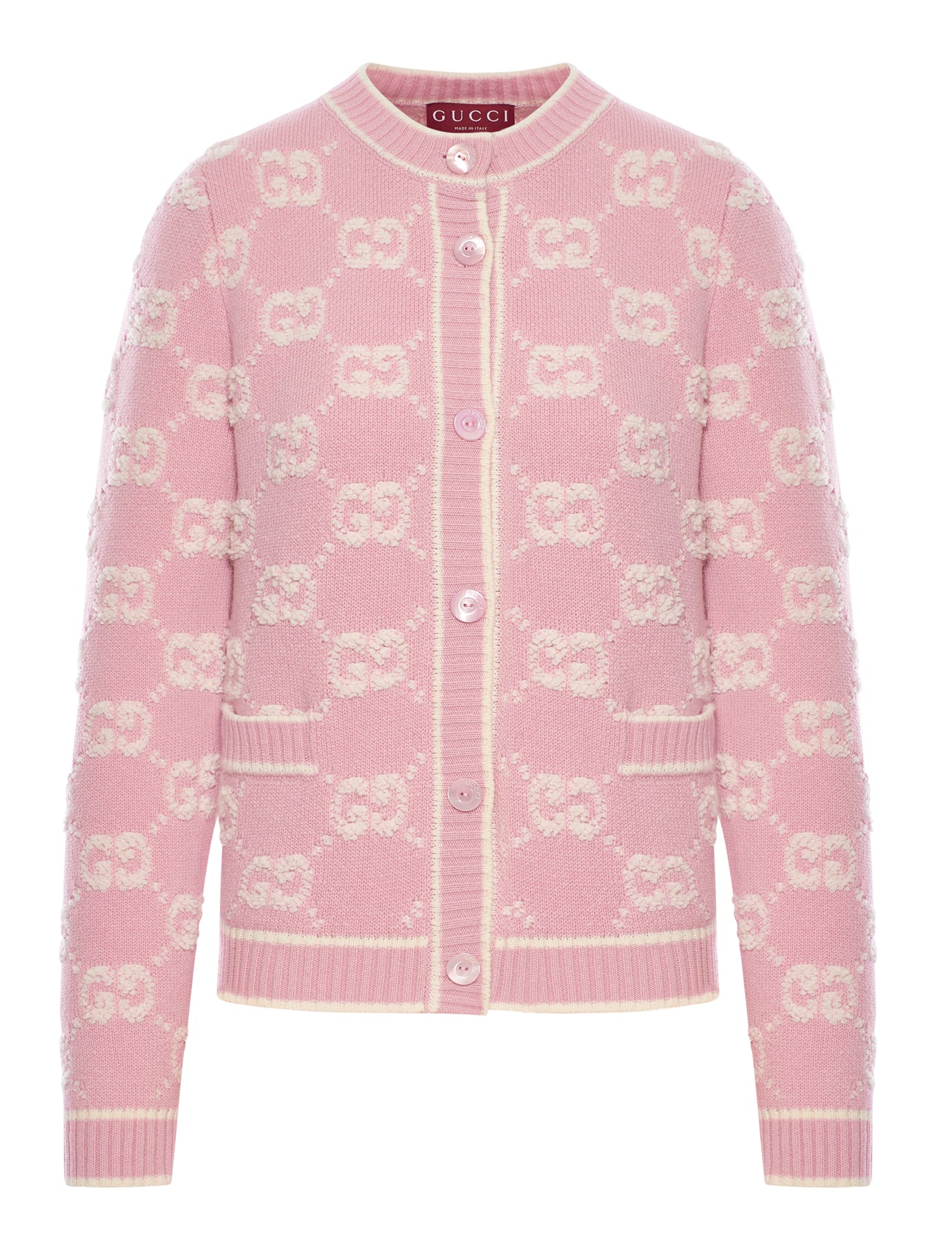 GG BOUCLÉ Jacquard Wool Cardigan for Women - Cozy Knit Sweater for Fall & Winter - Perfect for Office, Casual Outfits and Layering