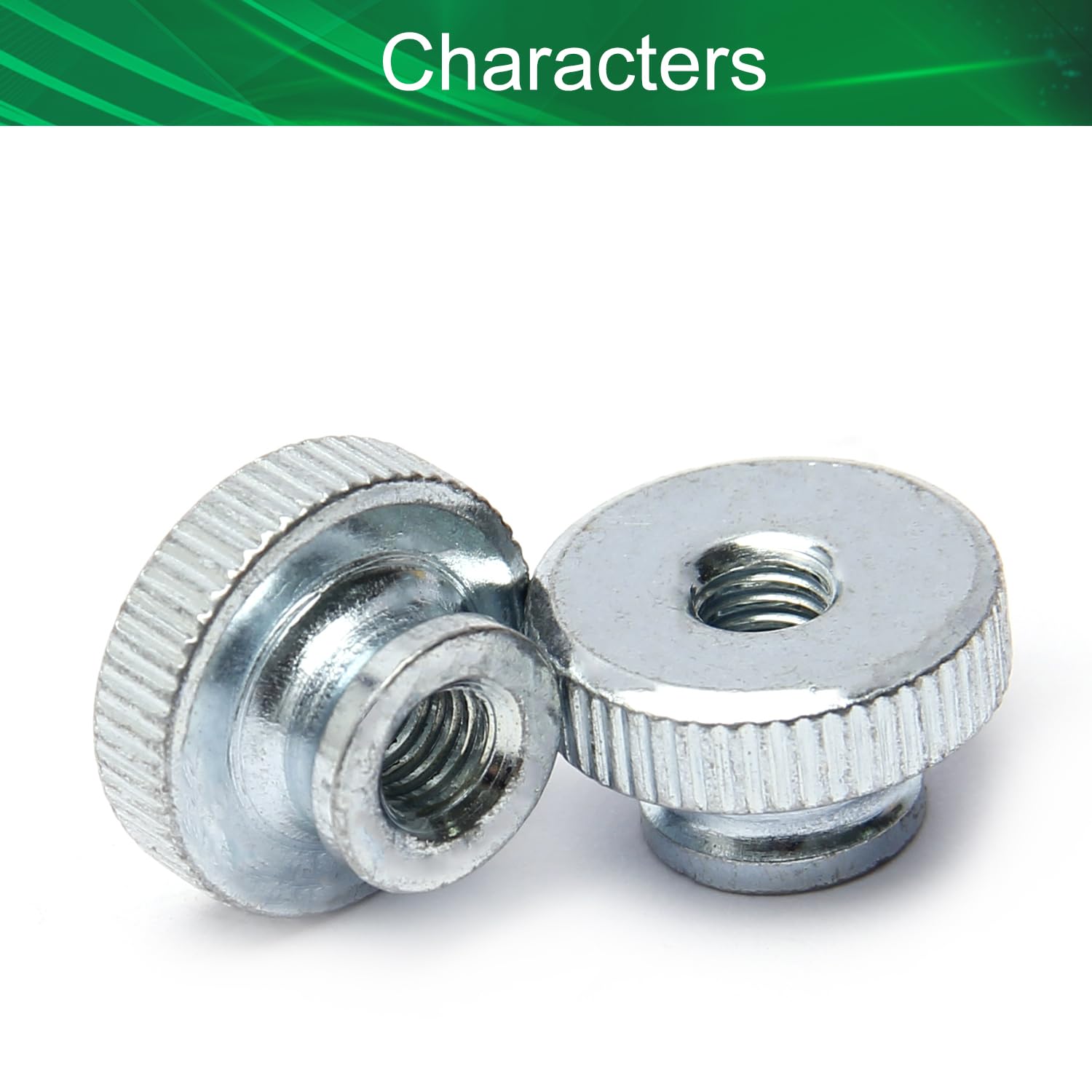 Yinpecly M6x12mm Knurled Thumb Nuts - Zinc Plated Iron Round Knobs Connector Lock Adjusting Nuts - Metric Thread for 3D Printers, CNC Machines & DIY Projects - Silver Tone (20Pcs)
