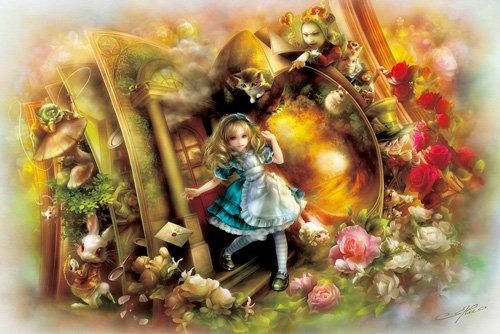 BIVELY Alice in Wonderland Puzzle - 1000 Piece Jigsaw Puzzle for Adults & Teens - Perfect for Family Game Night & Relaxation