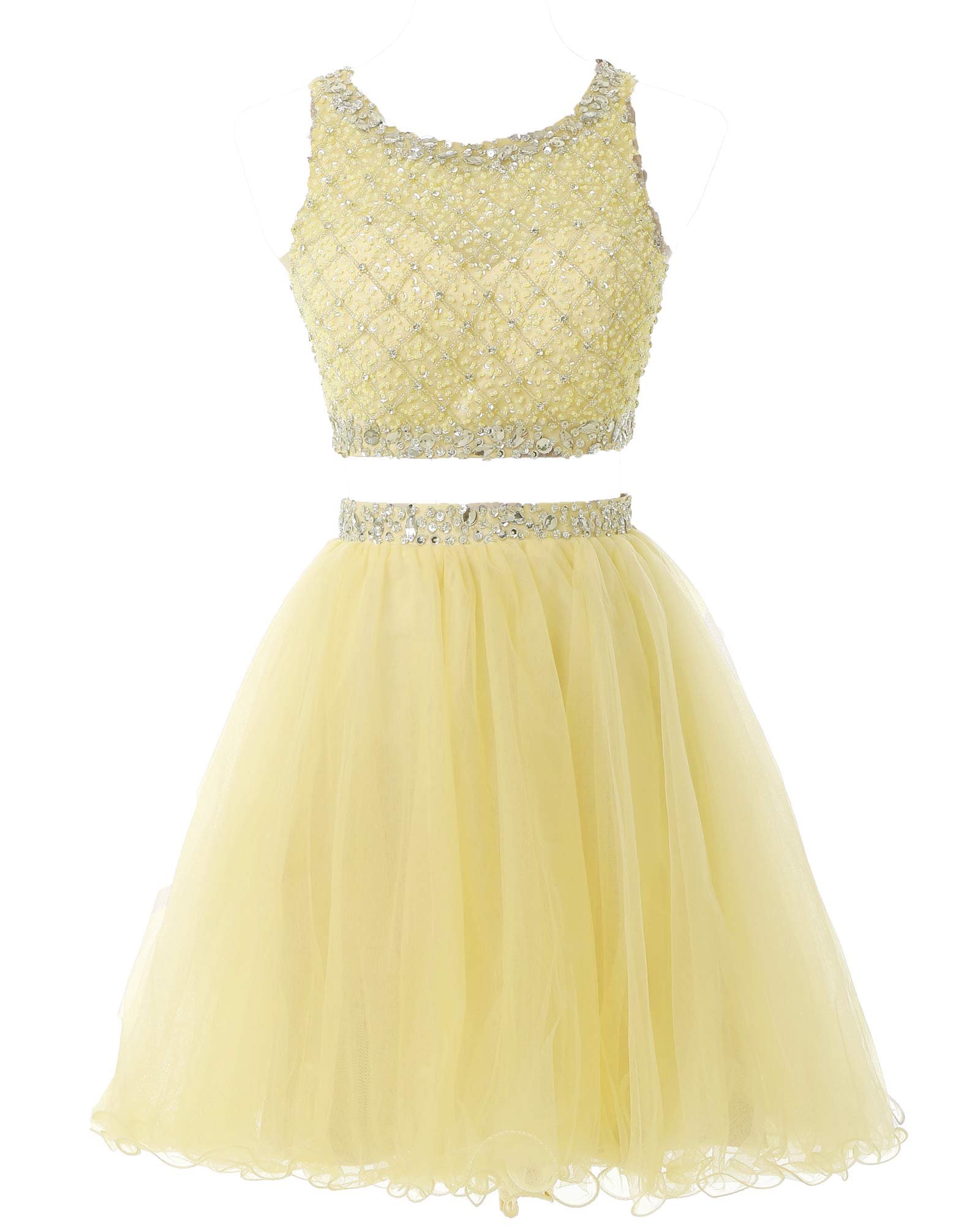 Elegant Short Two-Piece Tulle Prom Dress with Beaded Bodice | Homecoming Party Dress BD077 | Perfect for Prom Night, Homecoming Dance & Special Occasions