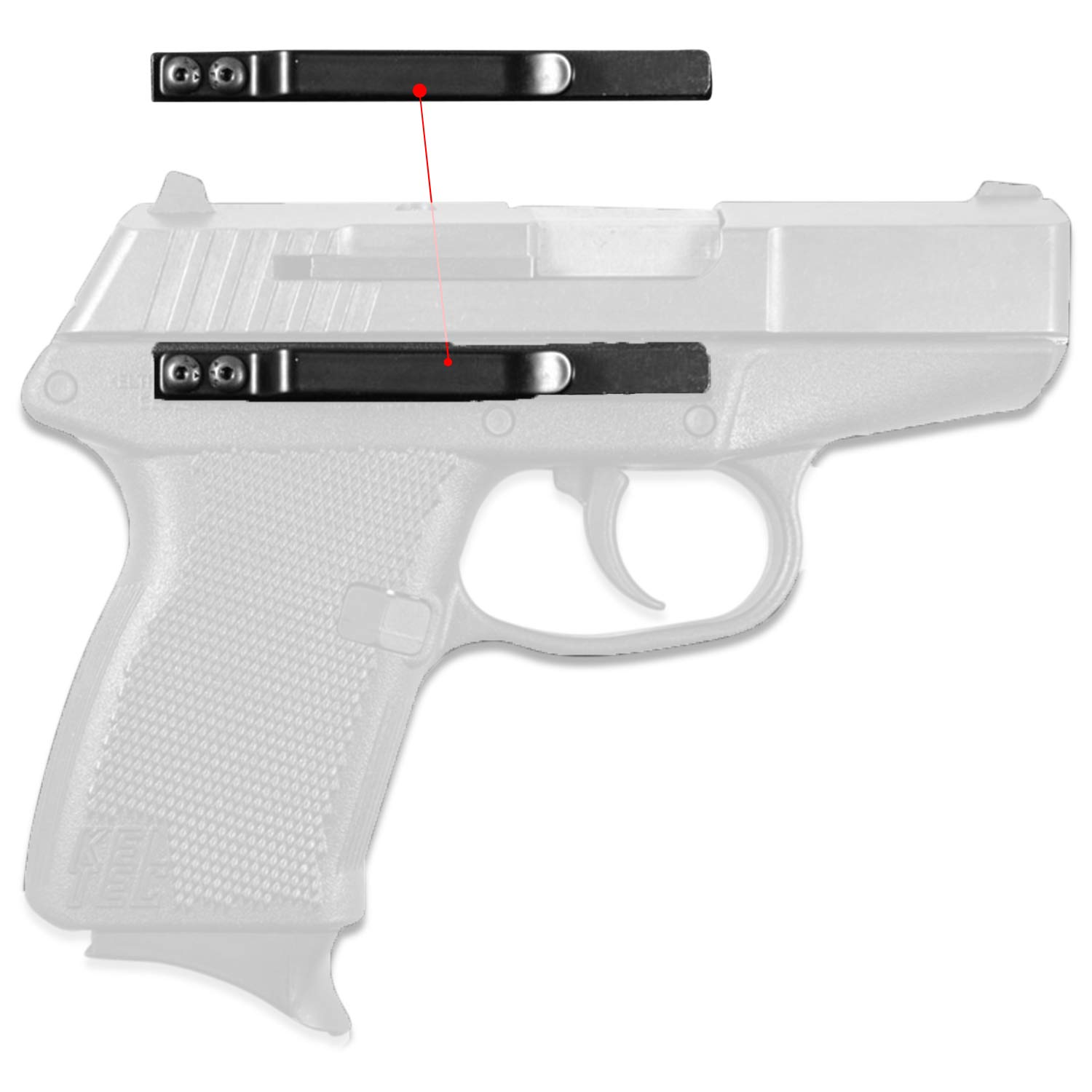 ClipDraw Gun Clip - Low Profile Slim Concealed Carry Holster for Pistols | Easy Installation | Made in USA | Perfect for Everyday Carry, Home Defense & Outdoor Activities