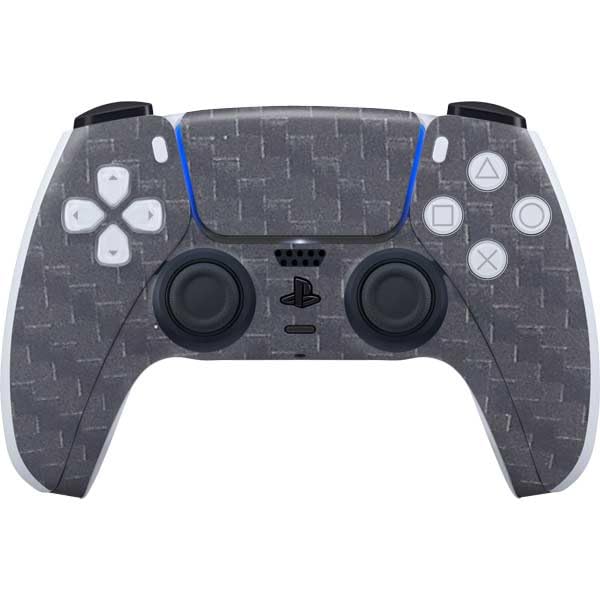 Premium Skinit Decal Gaming Skin for PS5 Controller - Silver Carbon Fiber Texture | Durable Protective Cover | Perfect for Gaming Enthusiasts & Customization Lovers | Ideal for Home Gaming, Tournaments & Gift Giving