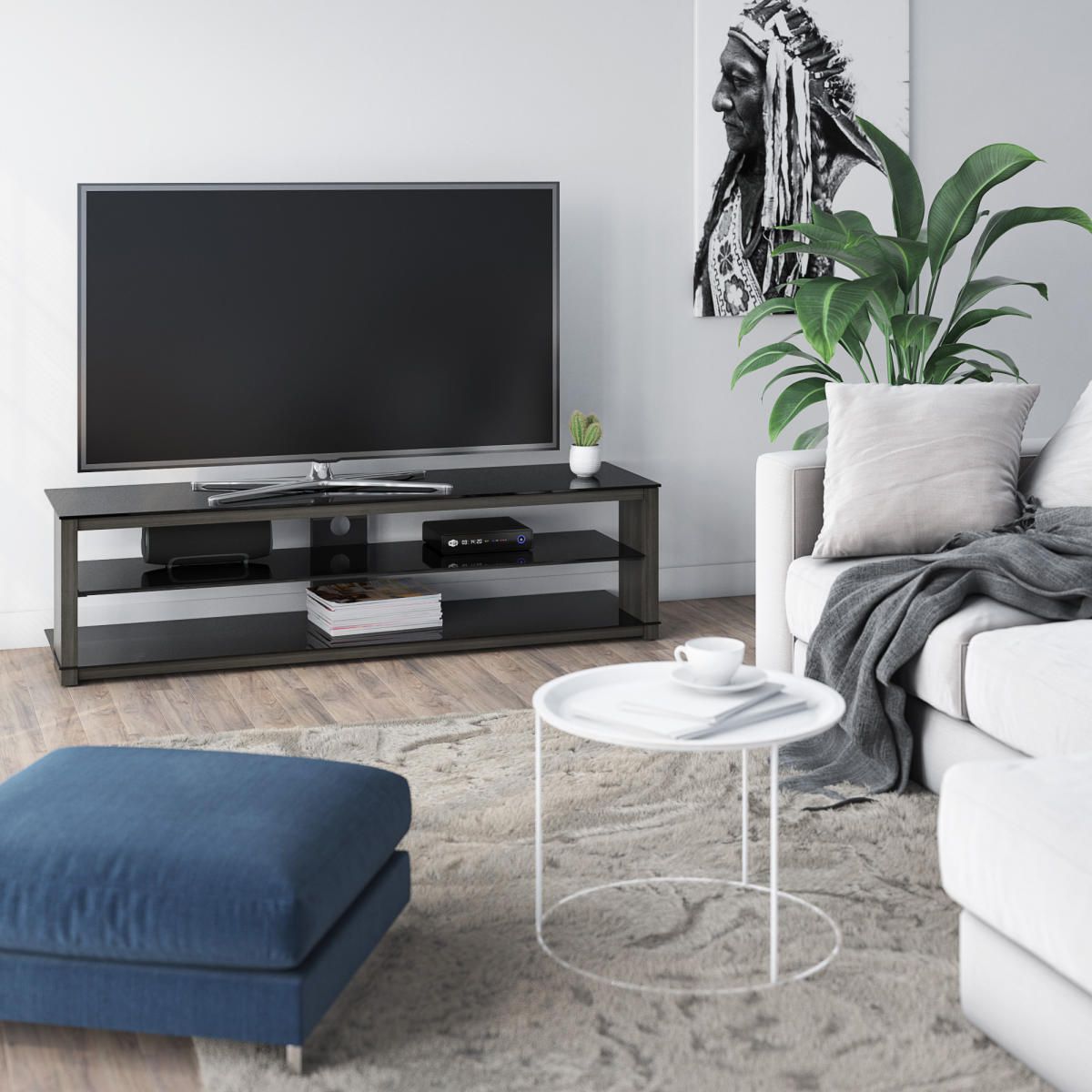 Urban Style MAESTRO 1600 Modern TV Stand - Stylish Entertainment Center for Living Room, Home Theater & Media Storage
