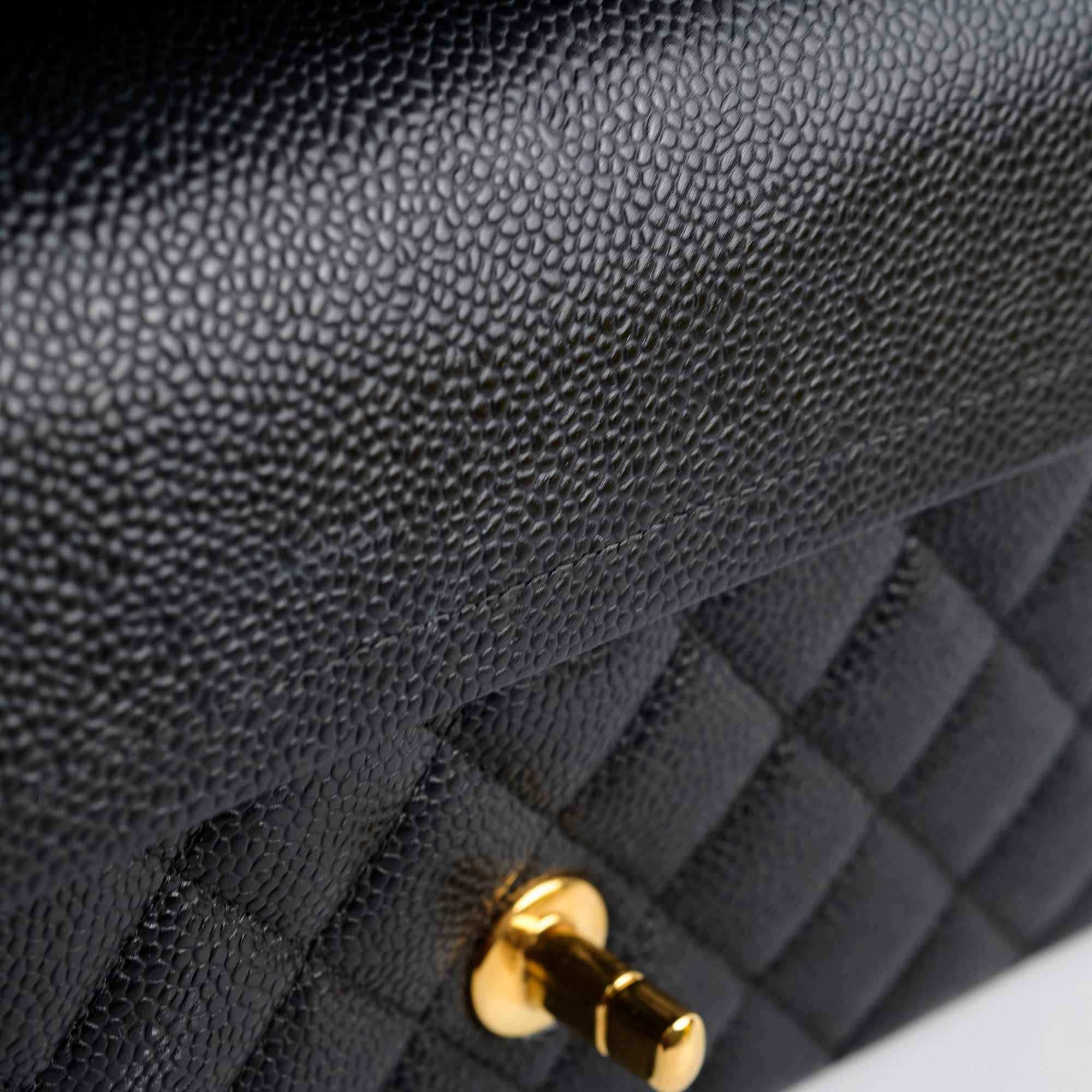 Chanel Medium/Large Caviar Double Classic Flap Black Handbag - Luxury Designer Shoulder Bag for Women | Perfect for Work, Evening Events & Special Occasions
