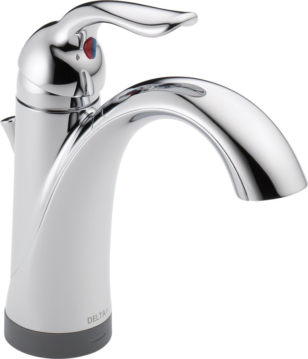 Delta Lahara Touchless Single Hole Bathroom Faucet - Chrome 538T-DST with Push Pop-Up Drain | Hands-Free Sink Faucet for Modern Bathrooms, Powder Rooms & Guest Baths