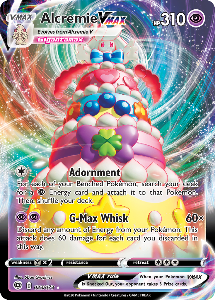 Alcremie VMAX 023/073 Pokemon TCG Card - Rare Collectible for Trading Card Game Battles & Display