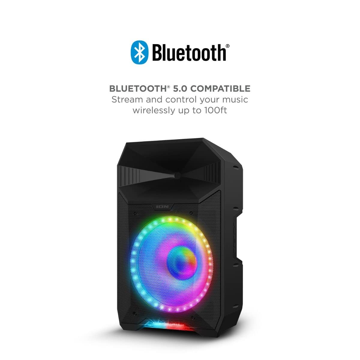 Renewed Ion Total PA Live High-Power Bluetooth Speaker System with Premium Wide Sound - Perfect for Outdoor Parties, Live Performances & Home Entertainment