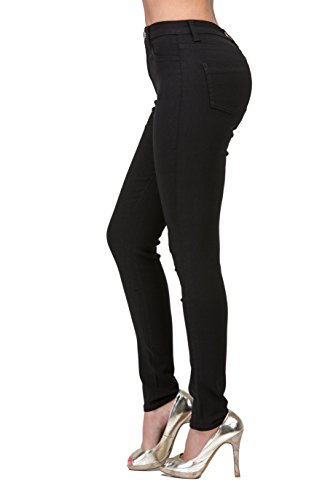 L.B FASHION Women's High Waisted Stretch Skinny Jeans - Plus Size Colored Denim Pants in Black, White & Khaki | Perfect for Casual Wear, Office Outfits & Night Out Looks