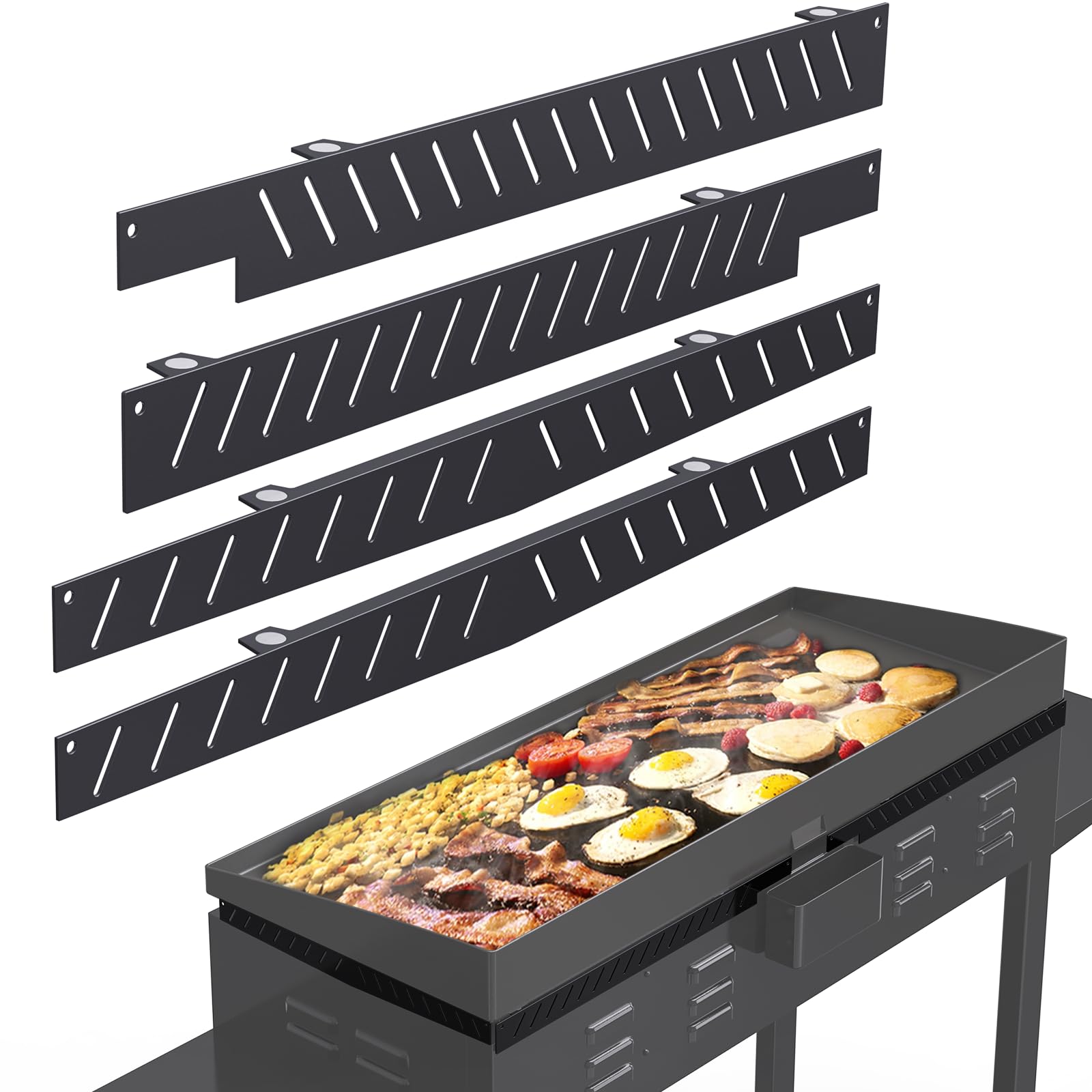 Upgraded Magnetic Stainless Steel Wind Guard for Blackstone 36 Inch Griddle - Flame Protection & Heat Retention, Compatible with Rear Grease Cup Hood & Side Shelf | Gas Saving Accessory | Perfect for Outdoor Grilling, Camping & Backyard BBQs