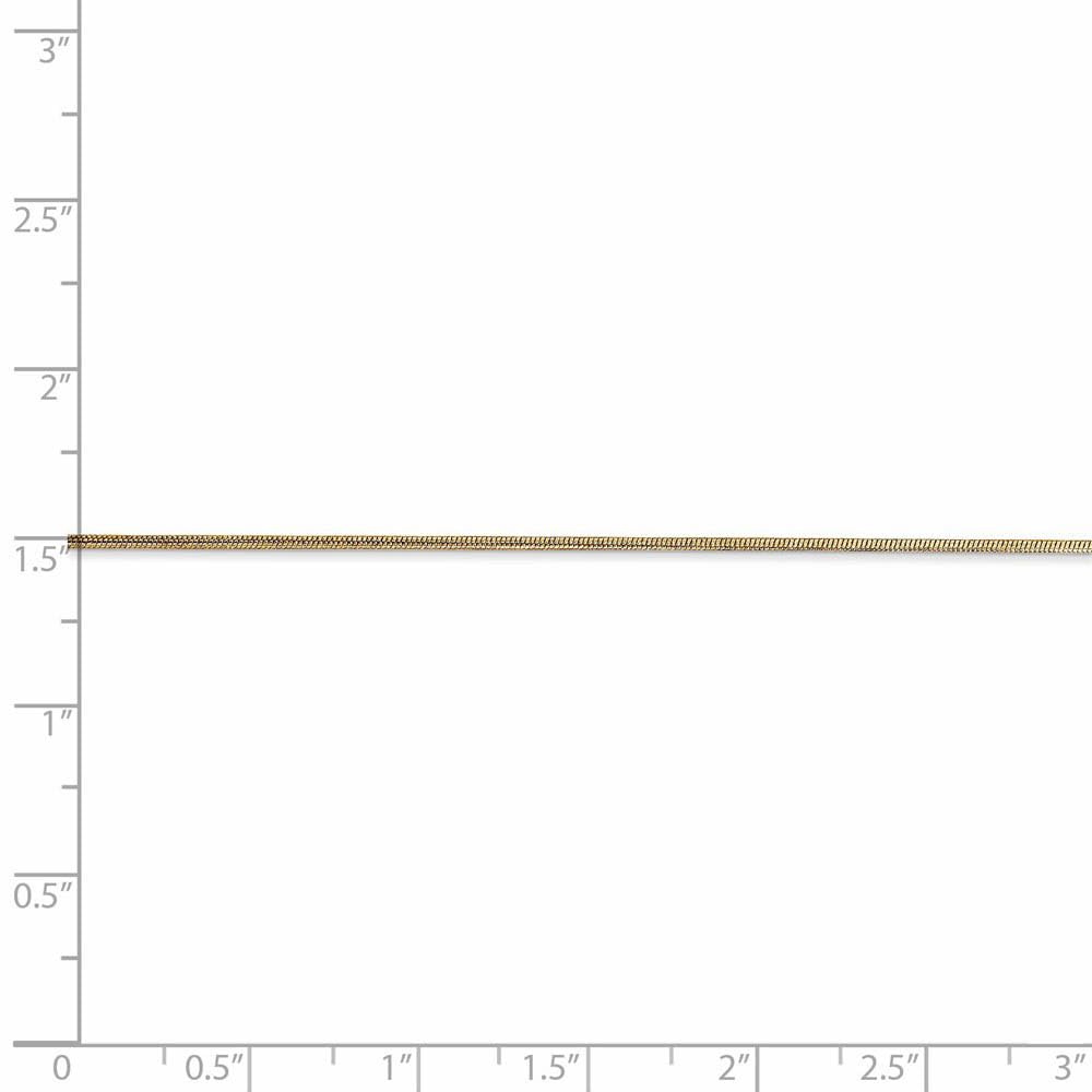 The Black Bow 0.9mm 14k Yellow Gold Solid Round Snake Chain Necklace for Women, Elegant Everyday Jewelry Gift for Her
