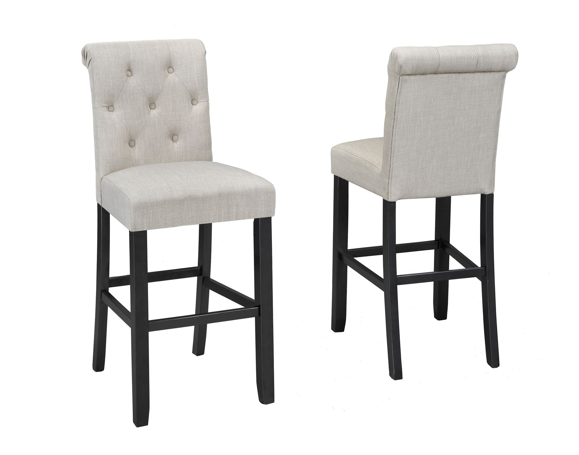 29'' Bar Stool Set of 2 - Beige Counter Height Stools for Kitchen Island, Breakfast Bar & Home Decor | Modern & Comfortable Dining Chairs