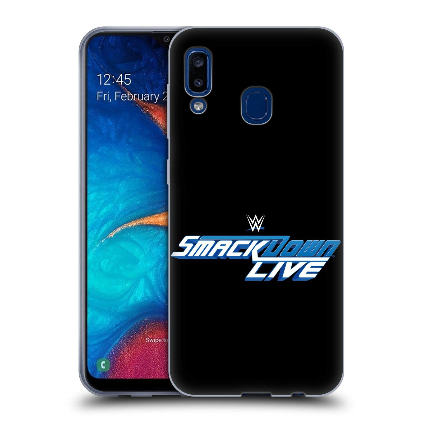 WWE SmackDown Live Soft Gel Case for Samsung Galaxy A20/A30 2019 - Officially Licensed by Head Case Designs - Durable Protection for Wrestling Fans