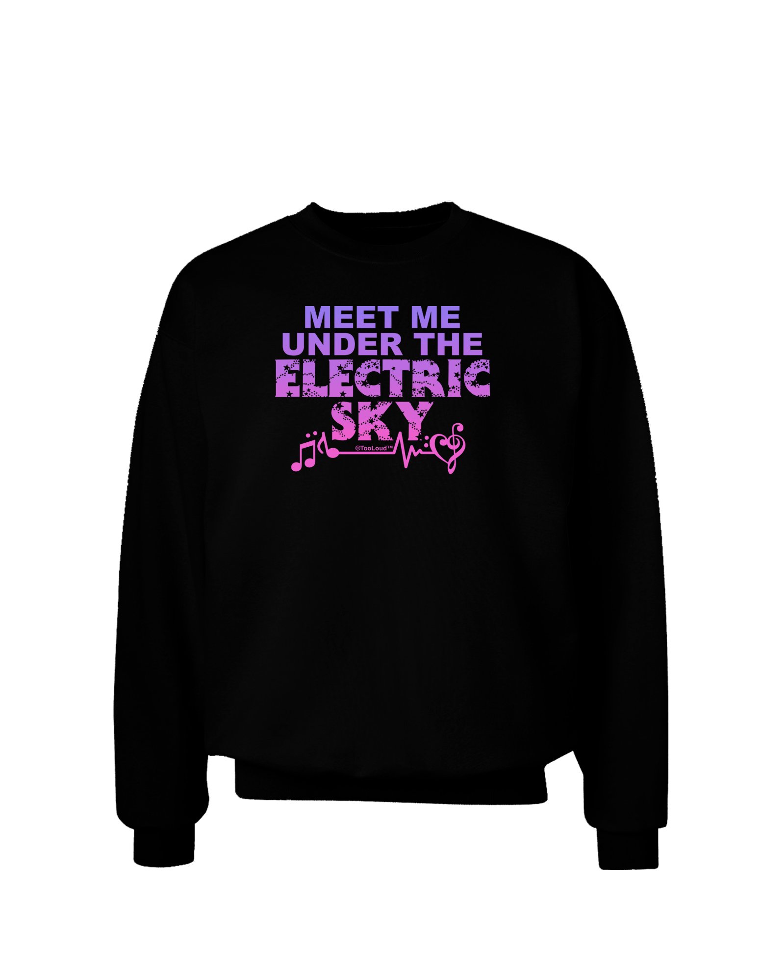 TooLoud Electric Sky Color Adult Dark Sweatshirt | Trendy Graphic Hoodie for Men & Women | Perfect for Casual Wear, Street Style & Outdoor Activities