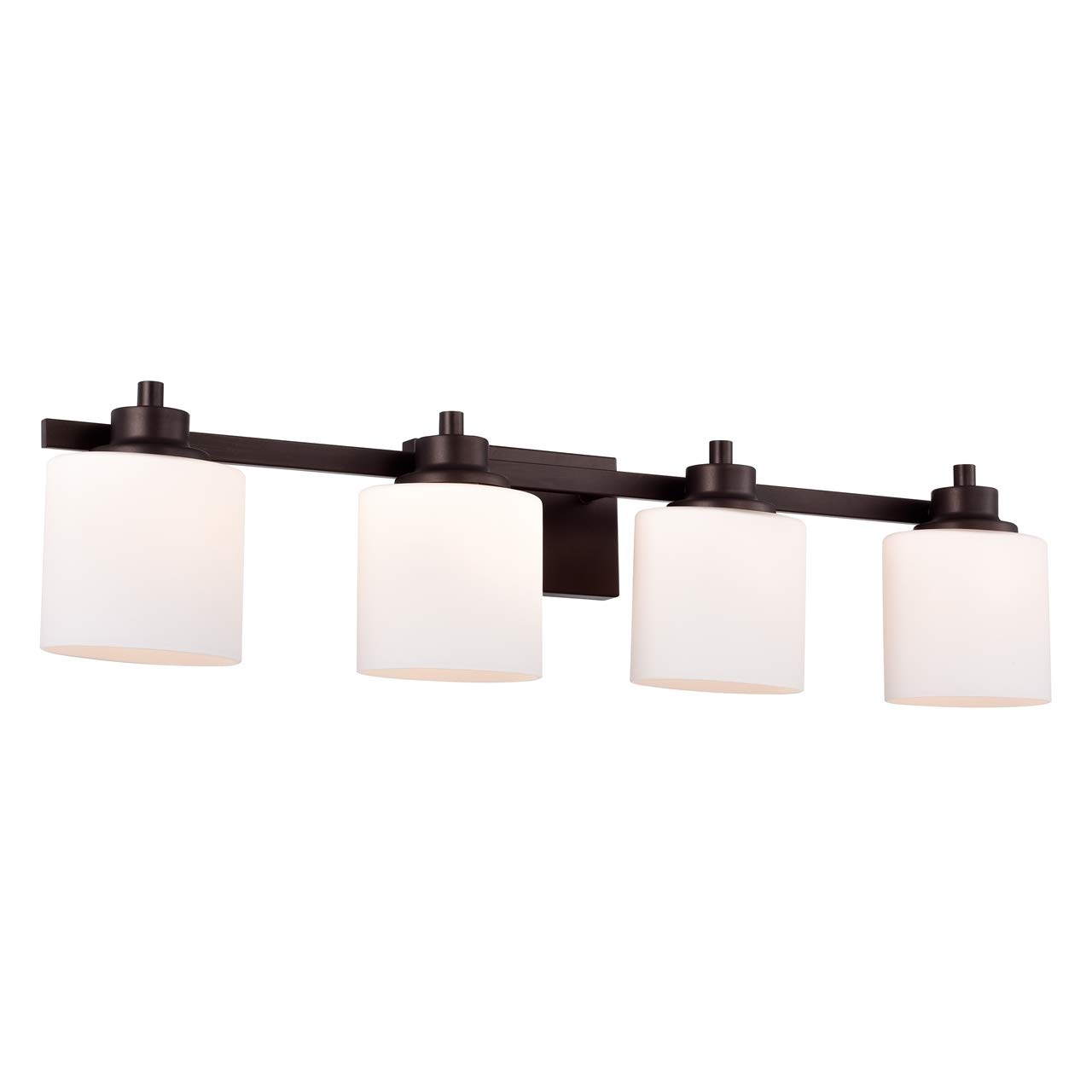 4-Light Oil Rubbed Bronze Bathroom Vanity Light Fixture - 33 Inch Wide Contemporary Design for Bathroom, Powder Room & Dressing Area
