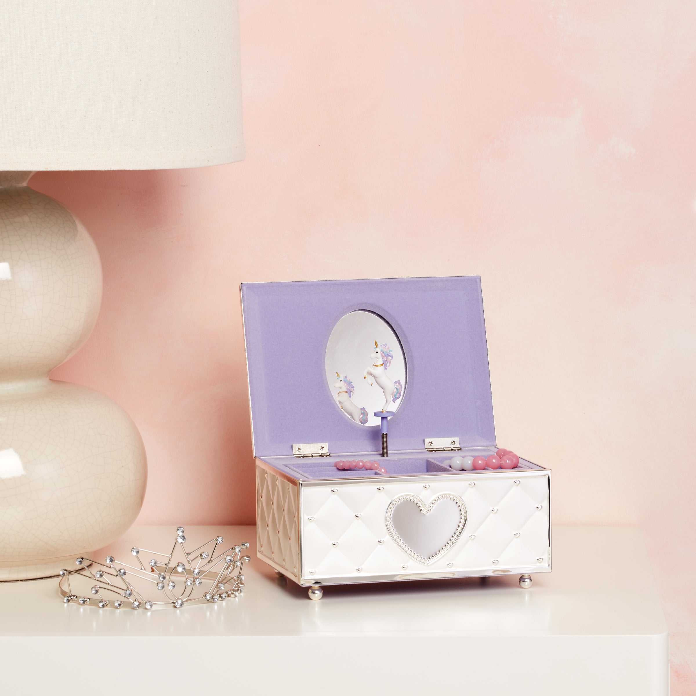 Unicorn Music Jewelry Box for Girls - Magical Musical Jewelry Storage with LED Lights & Ballerina - Perfect Birthday Gift for Kids, Teens | Bedroom Decor, Gift Idea for Daughter, Niece, Granddaughter