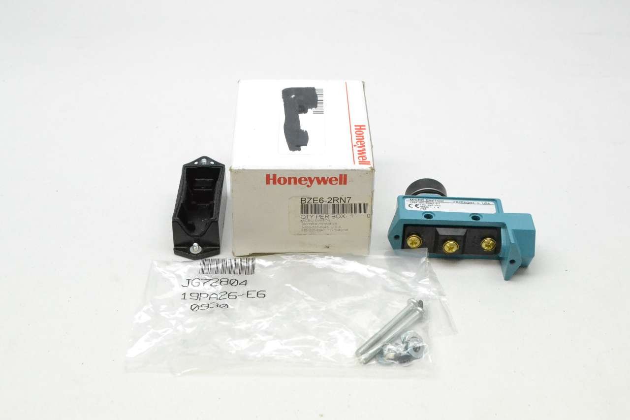 HONEYWELL BZE6-2RN7 Micro Limit Switch 600V AC 1/4HP 15A D412569 - Perfect for Industrial Control, HVAC Systems, and Electrical Equipment