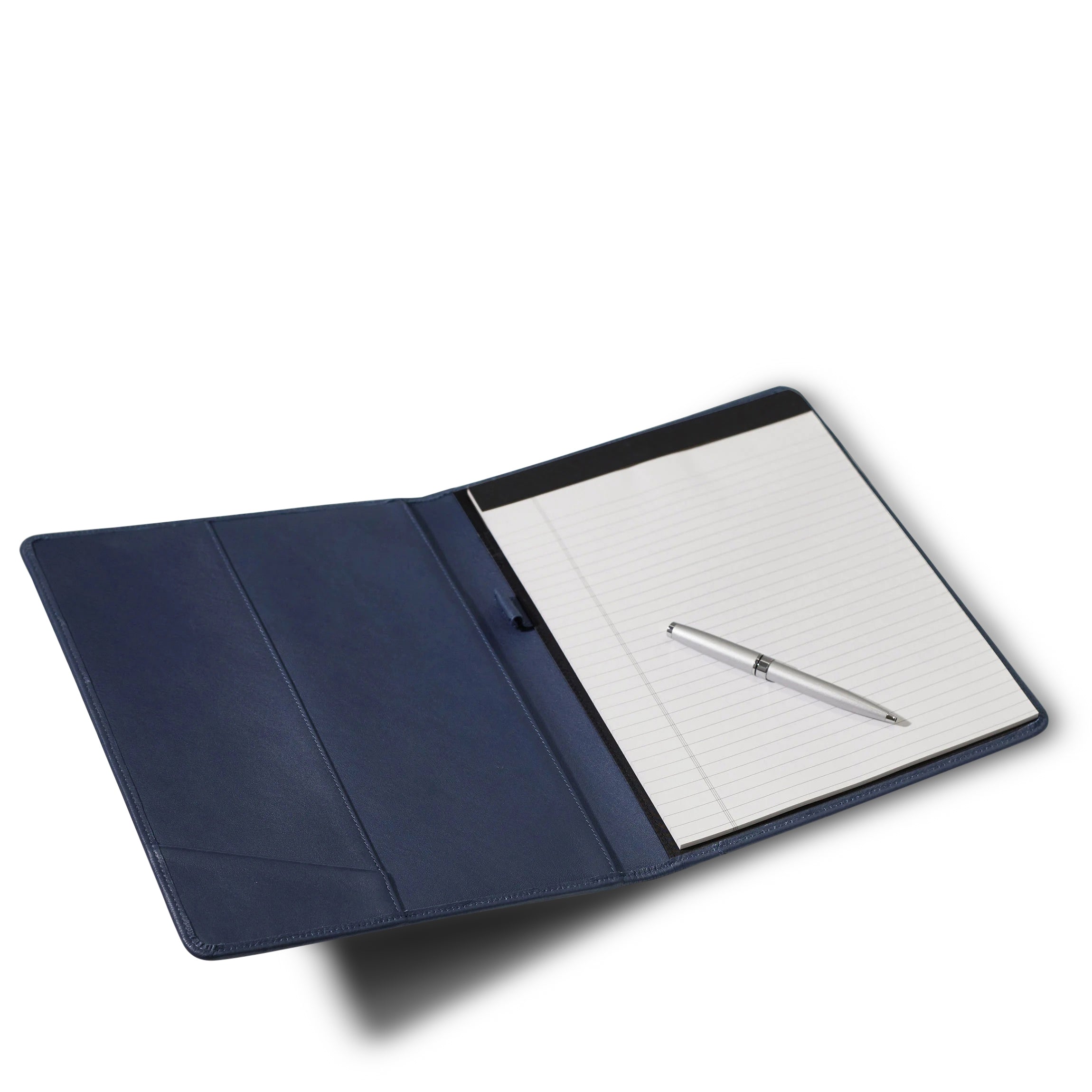 Premium Navy Blue Padfolio Gift Set - Professional Leather Writing Portfolio with Notepad & Pen - Perfect for Business Meetings, Graduation Gifts, and Corporate Events