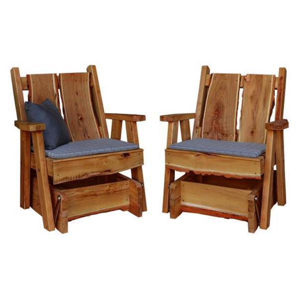 A & L Furniture Blue Mountain Timberland Glider Chair - Comfortable Rocking Recliner for Nursery, Living Room & Patio - Perfect for Relaxing, Nursing & Reading