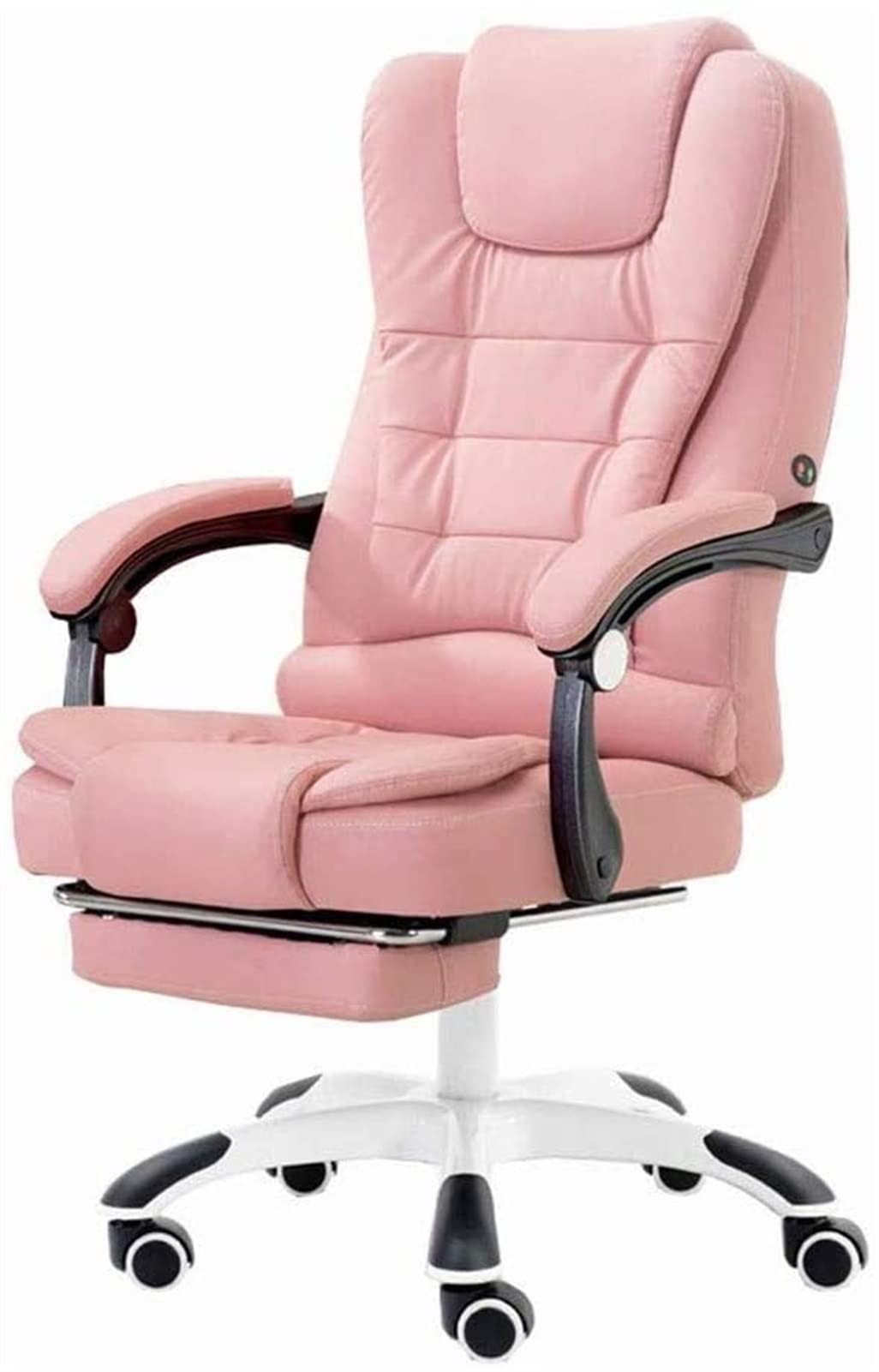Ergonomic Office Chair with PU Leather Padding - Adjustable Swivel Racing Chair with Extended Legrest & Recliner for Gaming, Computer Work & Home Office (Pink) - Perfect for Long Hours of Work, Gaming Sessions & Remote Work Comfort