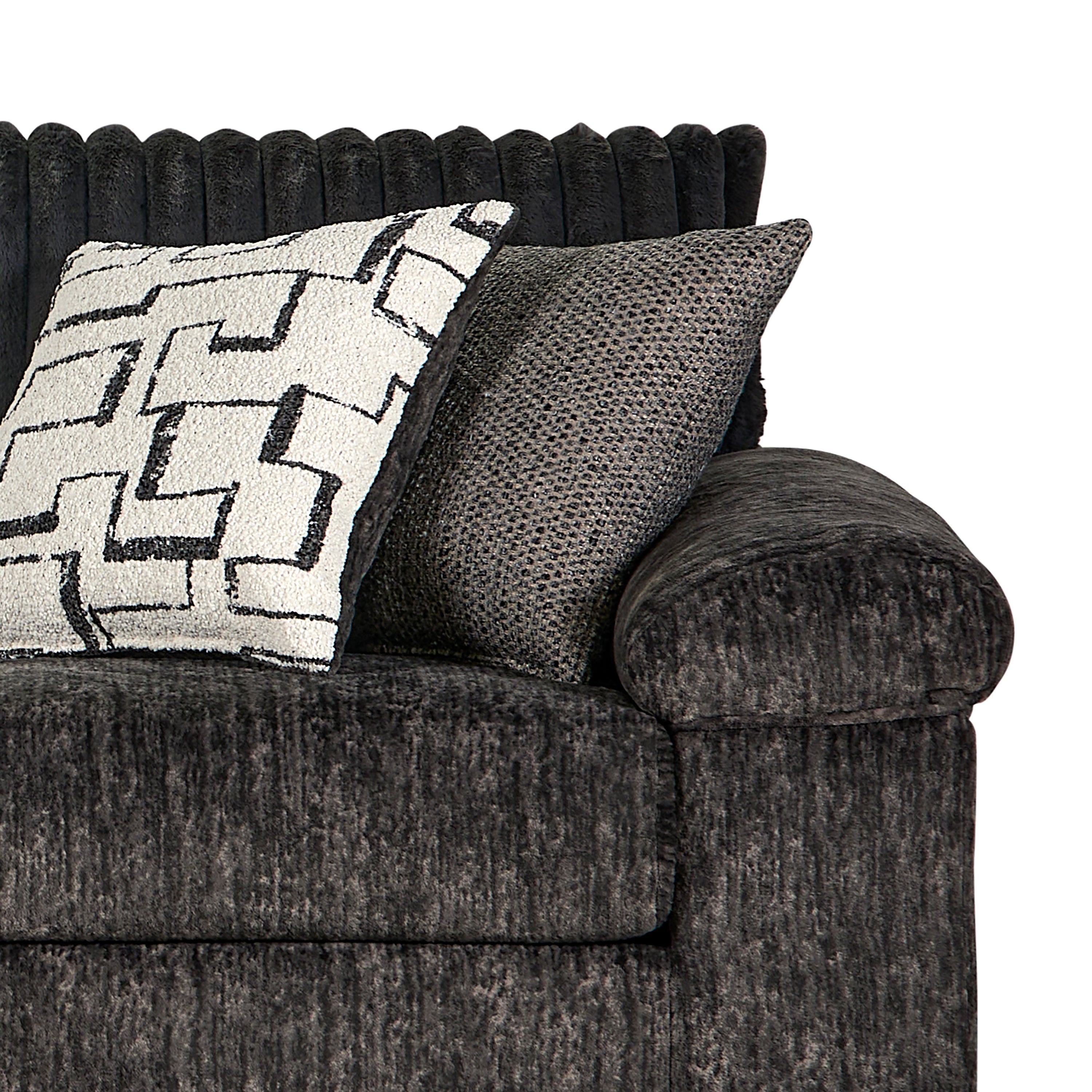 Roundhill Furniture Nason Wide Wale Corduroy Sofa - Modern Comfortable Fabric Couch for Living Room, Lounge & Home Decor