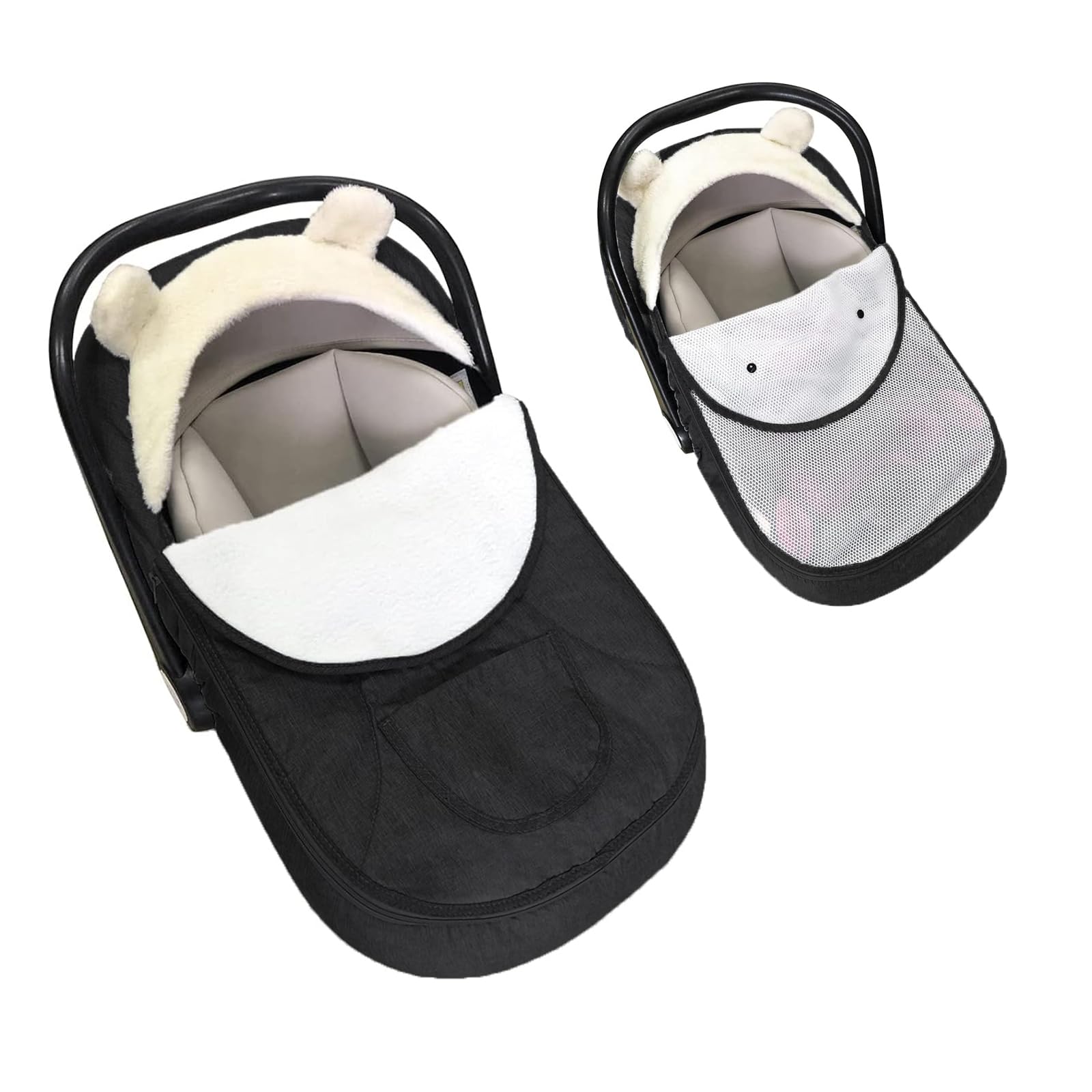 **Winter Baby Car Seat Cover - Universal 2-in-1 Infant Car Seat Protector for Boys & Girls - Soft & Warm All-Season Car Seat Liner - Perfect for Strollers, Shopping, and Travel**