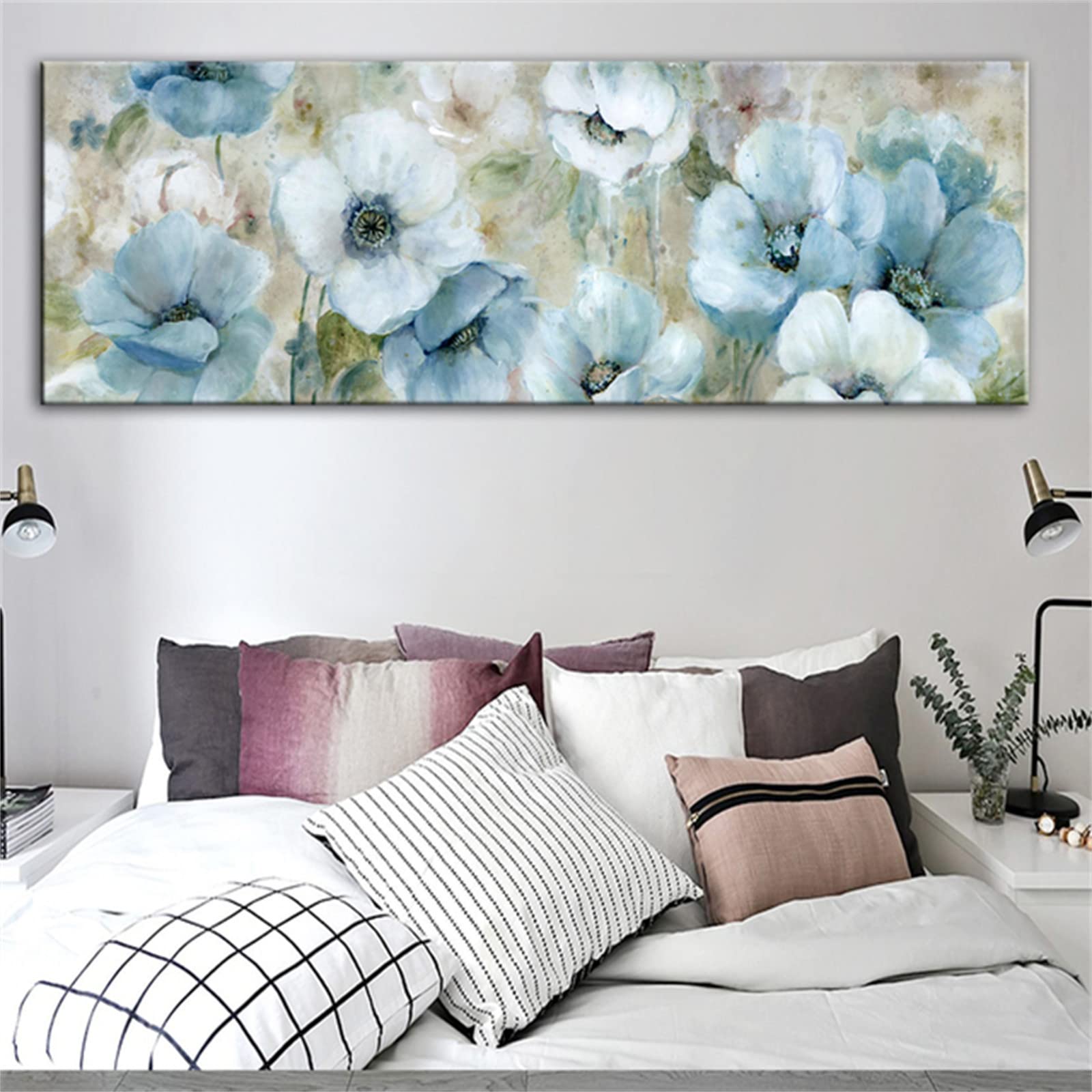 5D Diamond Painting Kit - White Flowers Carnation 28x80in, Large DIY Diamond Art for Adults & Kids, Full Round Drill Gem Painting, Perfect for Home Decor, Wall Art & Gift Ideas | Relaxing Craft Activity for Stress Relief & Family Bonding