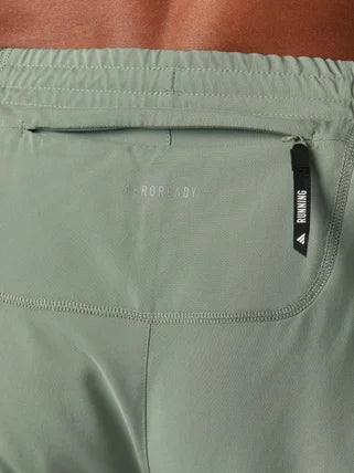 Men's Own The Run Base 5 Shorts - Silver Green Athletic Running Shorts for Men | Lightweight Quick-Dry Workout Shorts for Gym, Jogging & Outdoor Sports