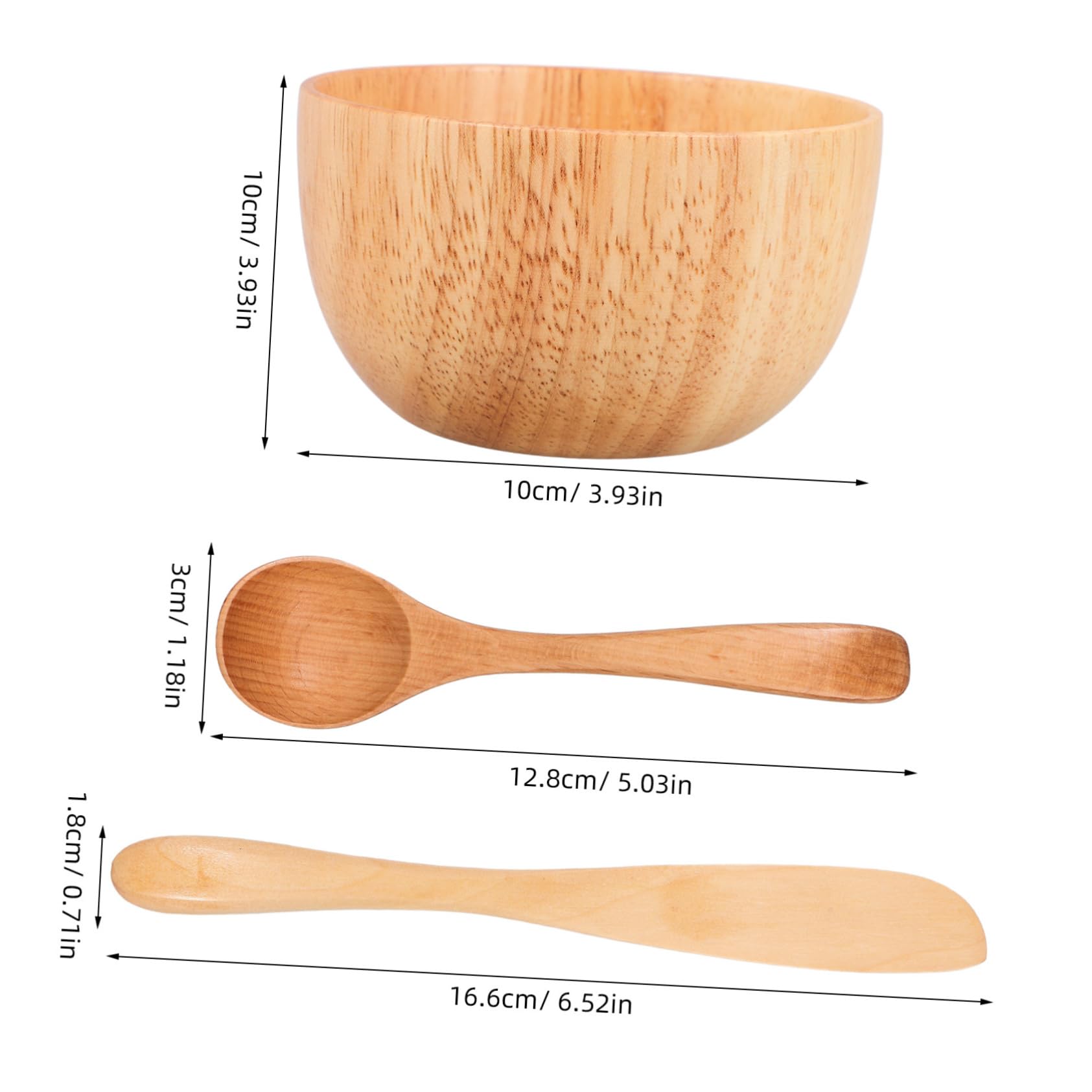 FOMIYES Professional Wooden Facial Mask Mixing Bowl Set - Spa & Beauty Tool Kit for DIY Skincare, Facials, and At-Home Treatments - Perfect for Estheticians, Salons, and Self-Care Routines